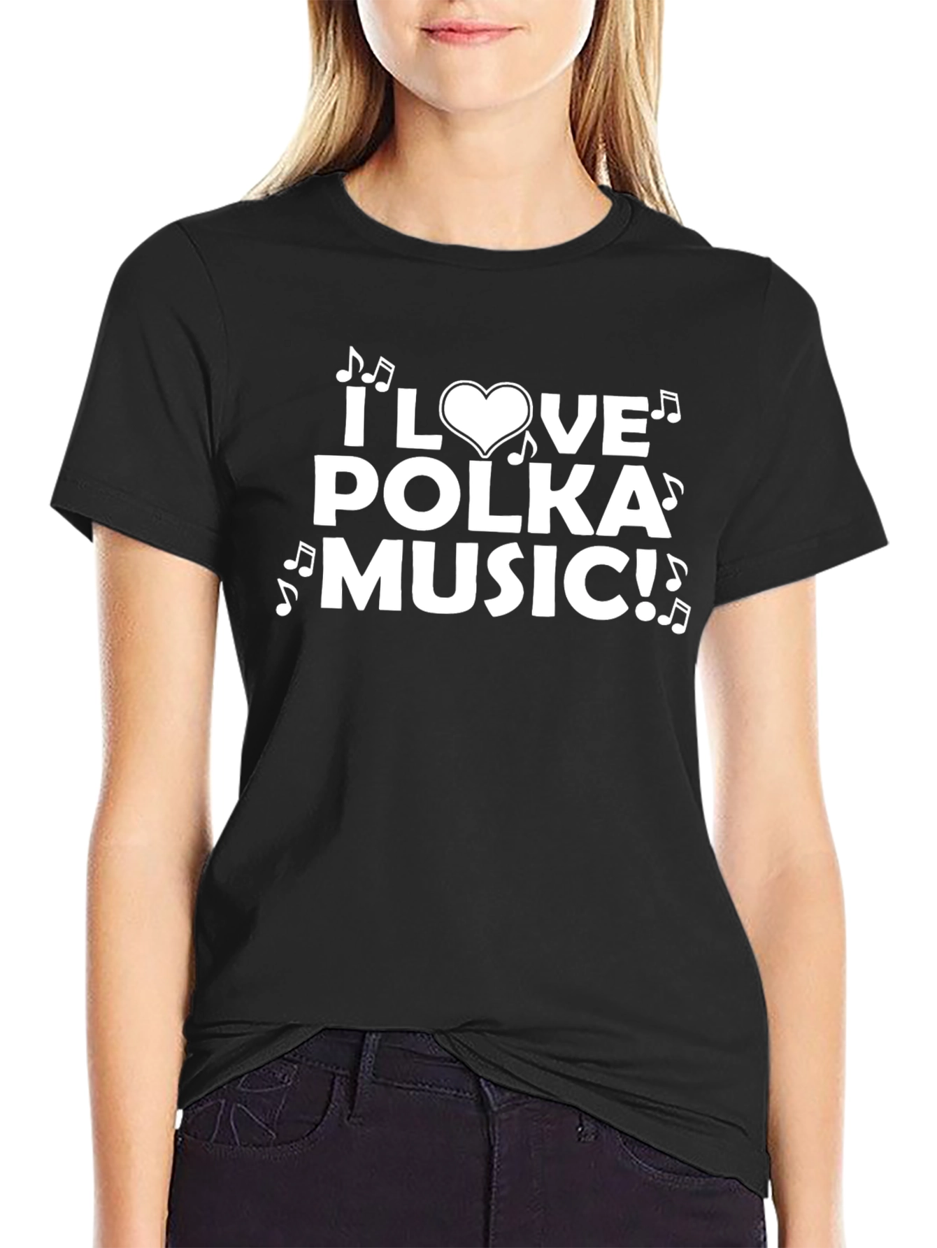 I Love Polka Music Graphic T-Shirt