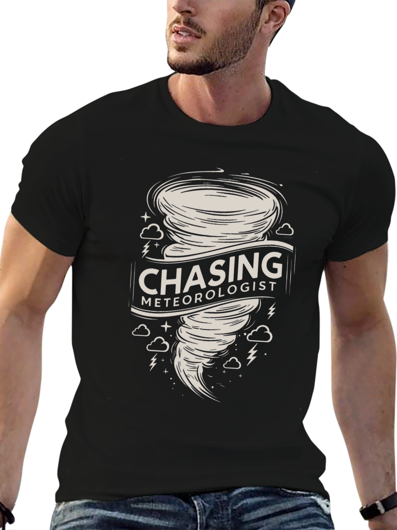 Chasing Meteorologist Tornado Graphic T-Shirt