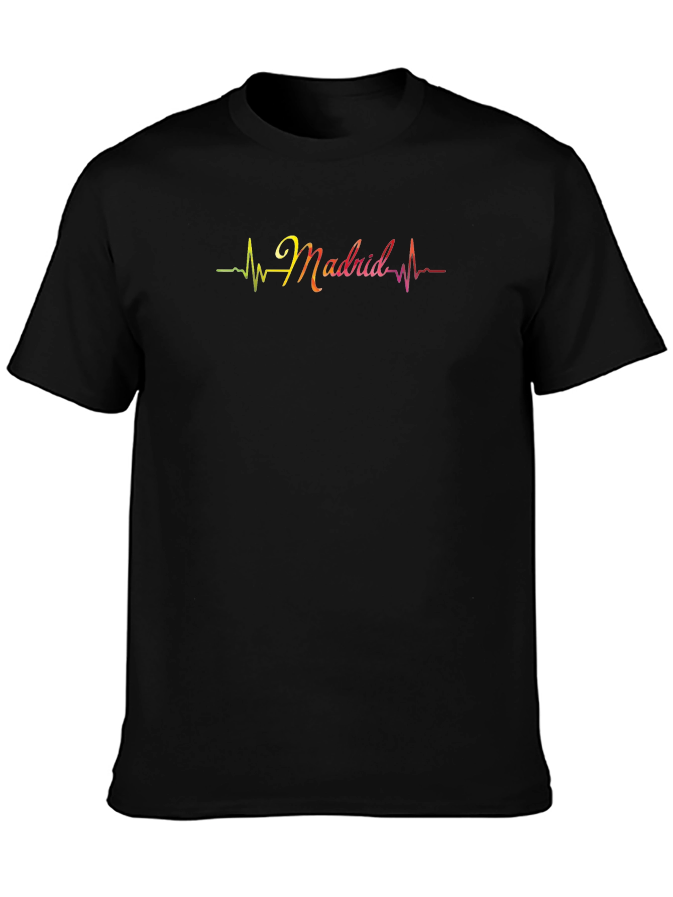 Madrid Heartbeat Graphic T-Shirt - Black