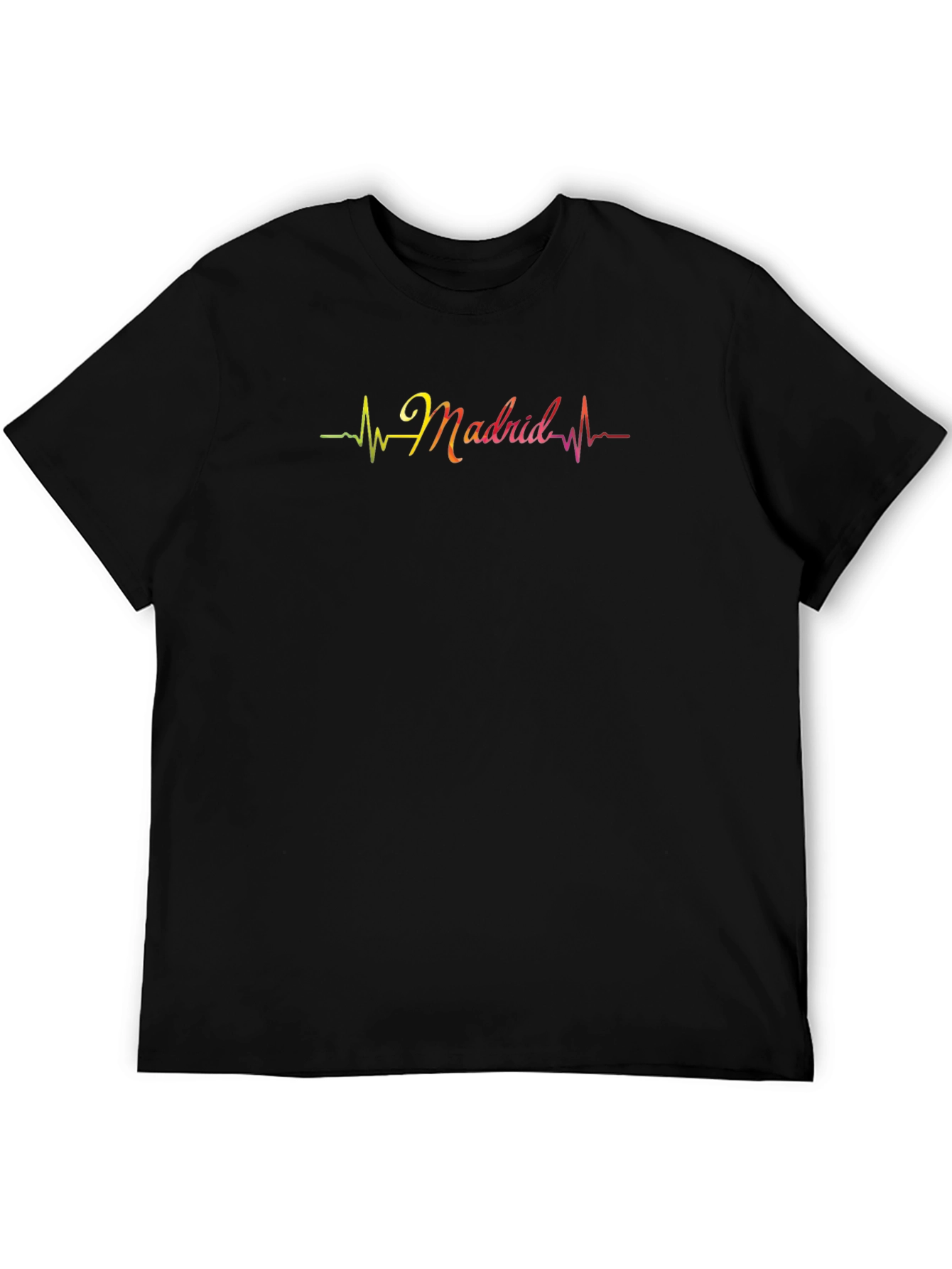 Madrid Heartbeat Graphic T-Shirt - Black