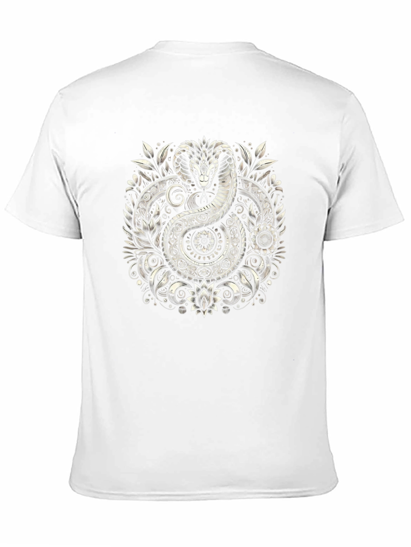 Ornate Snake Graphic Tee - Black