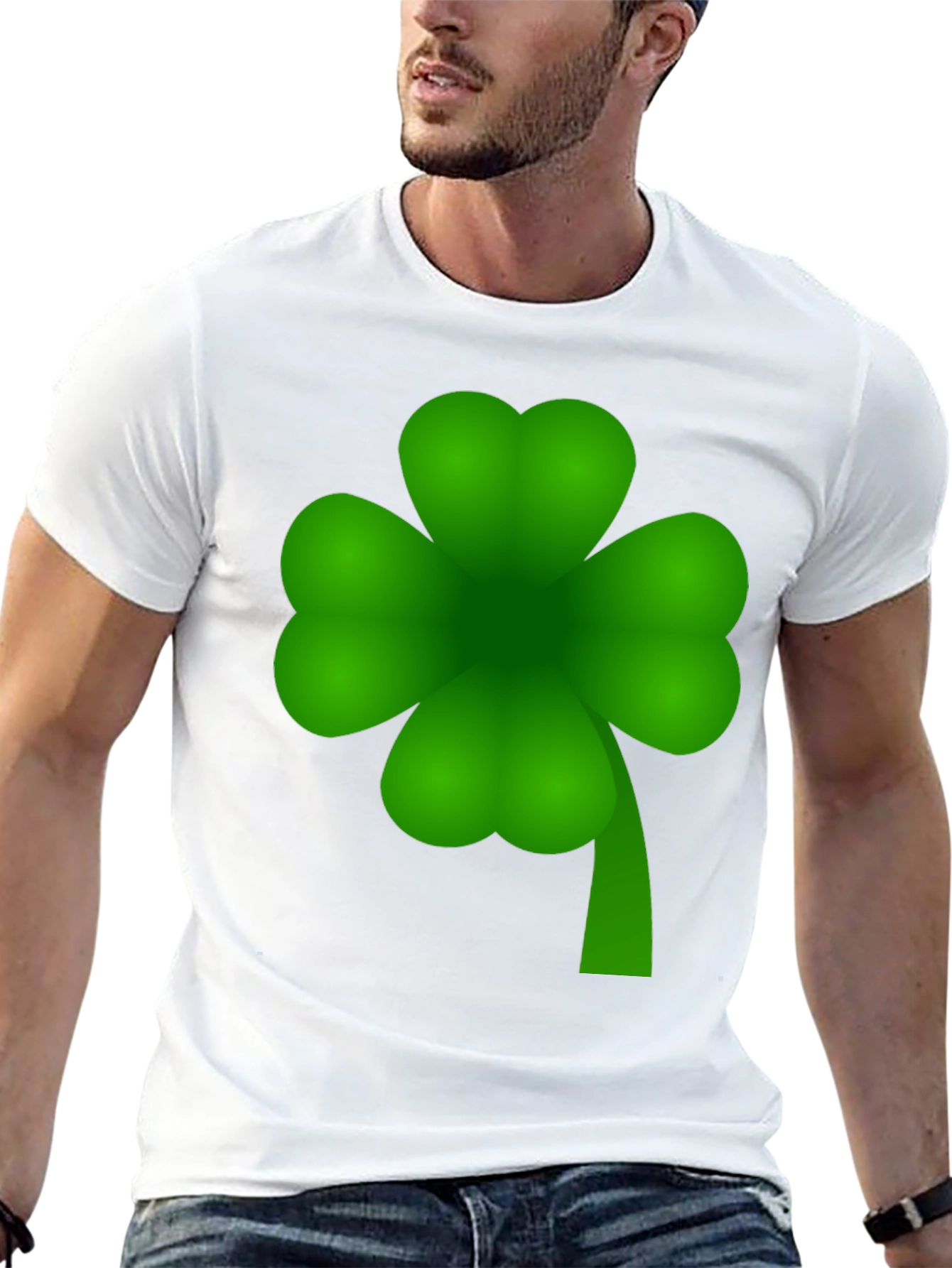 Lucky Four-Leaf Clover Graphic T-Shirt