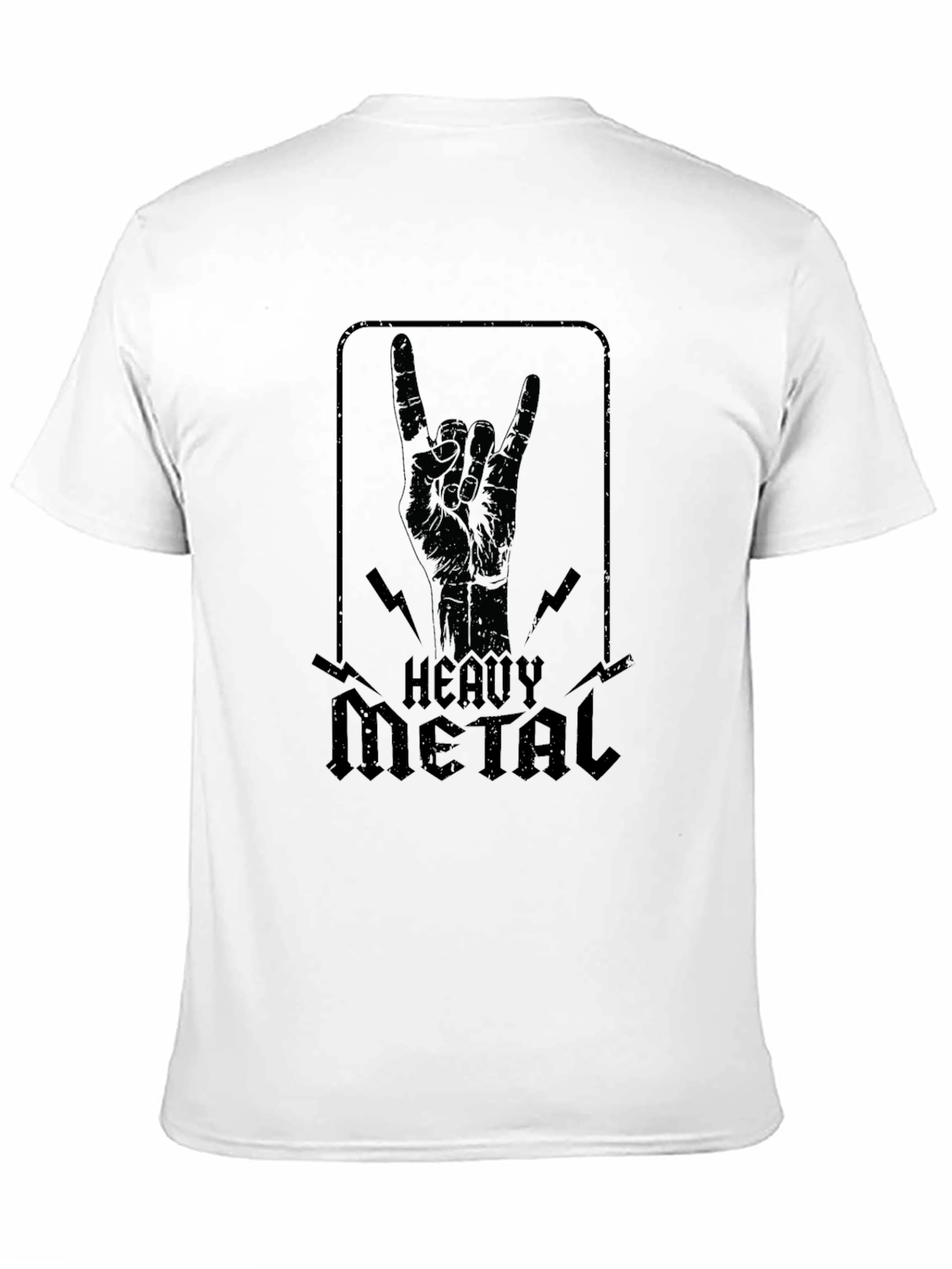 Heavy Metal Hand Sign Graphic Black T-Shirt