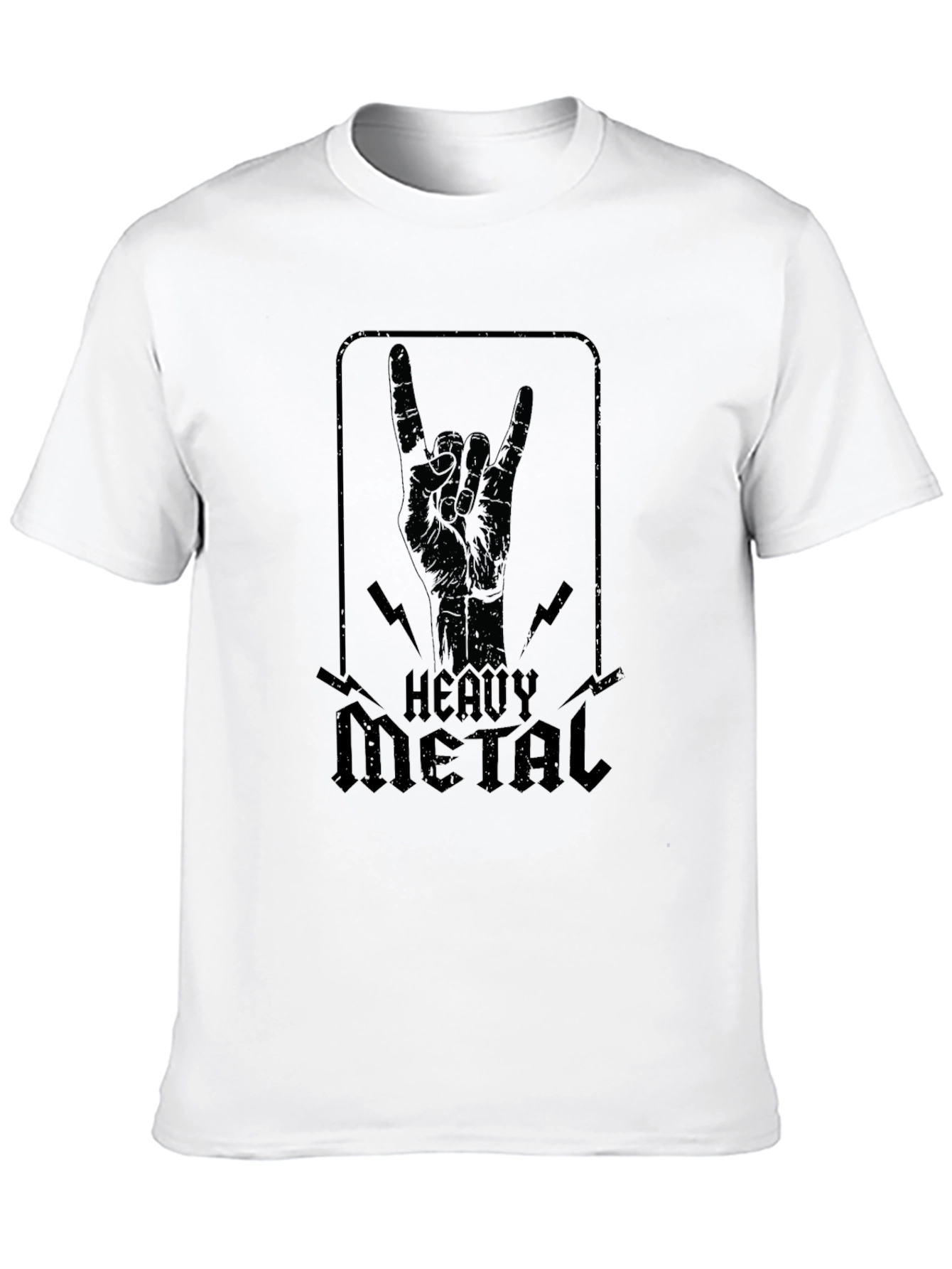Heavy Metal Hand Sign Graphic Black T-Shirt