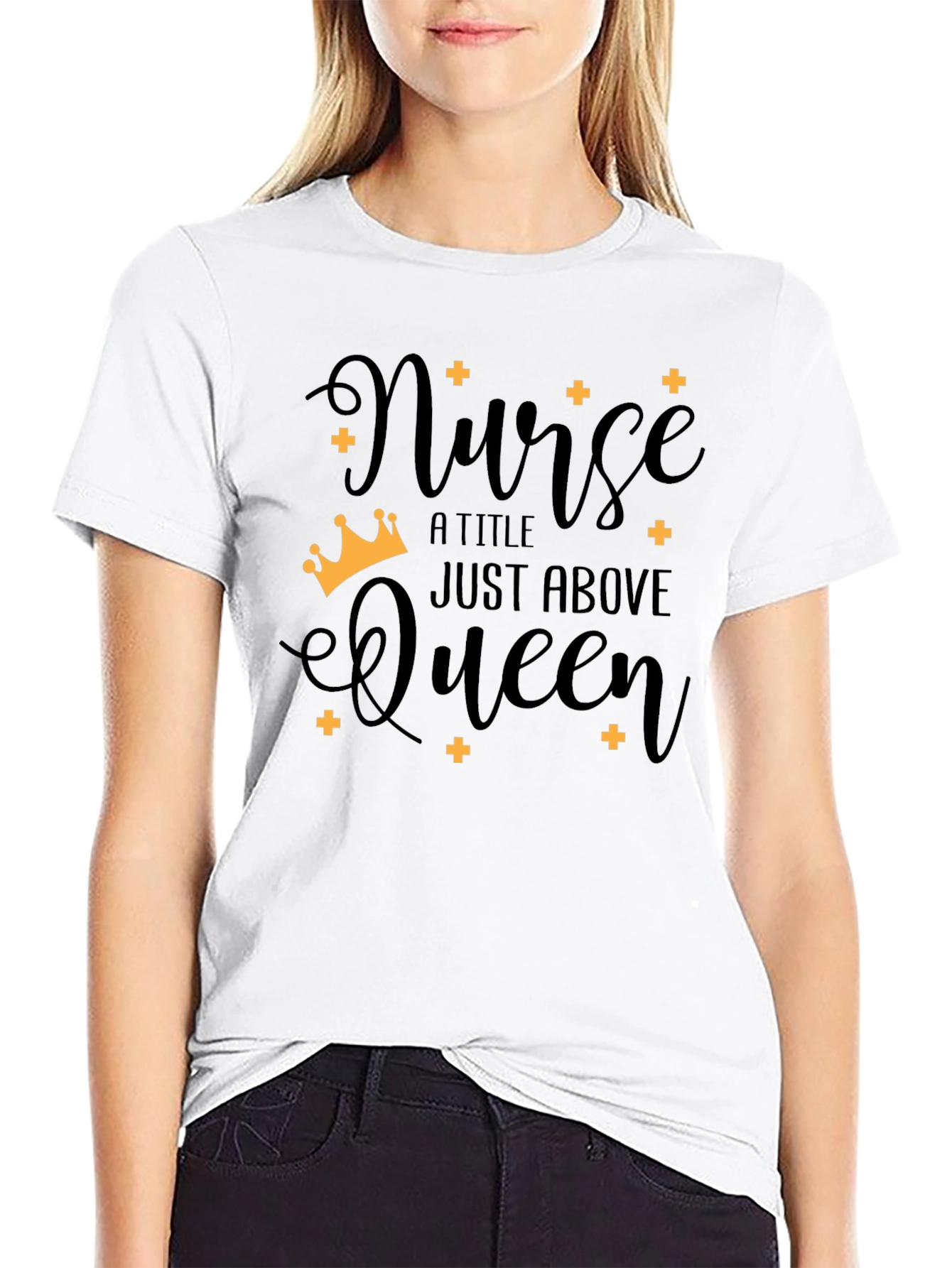 Nurse Queen Black T-Shirt