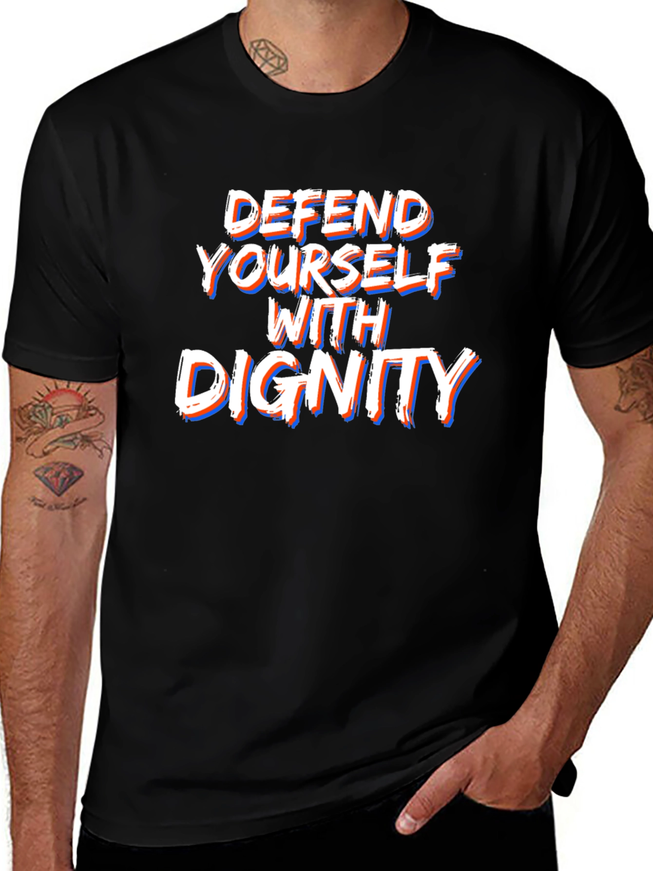 Defend Yourself With Dignity Graphic Tee