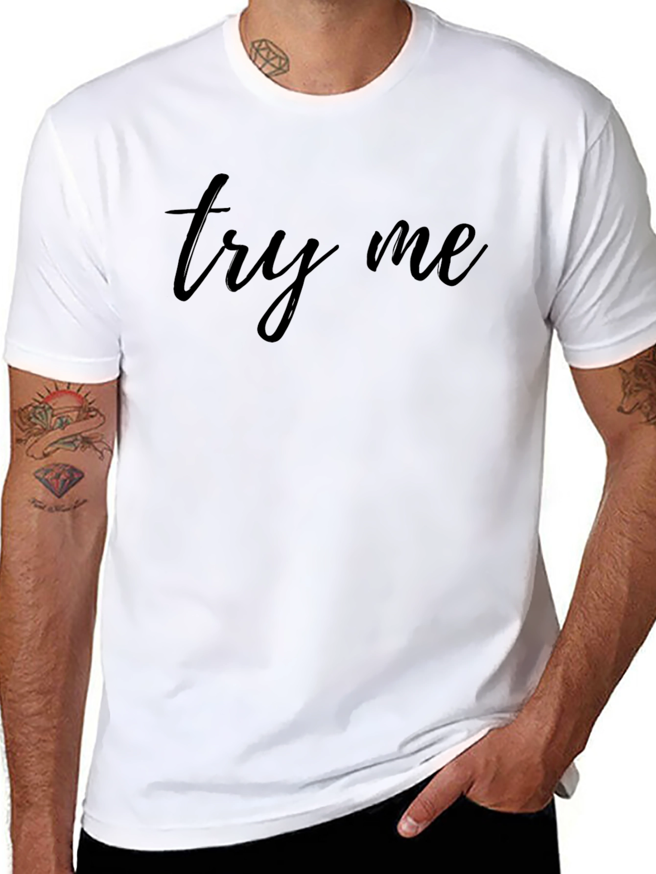 Try Me Graphic T-Shirt - Stylish & Comfortable