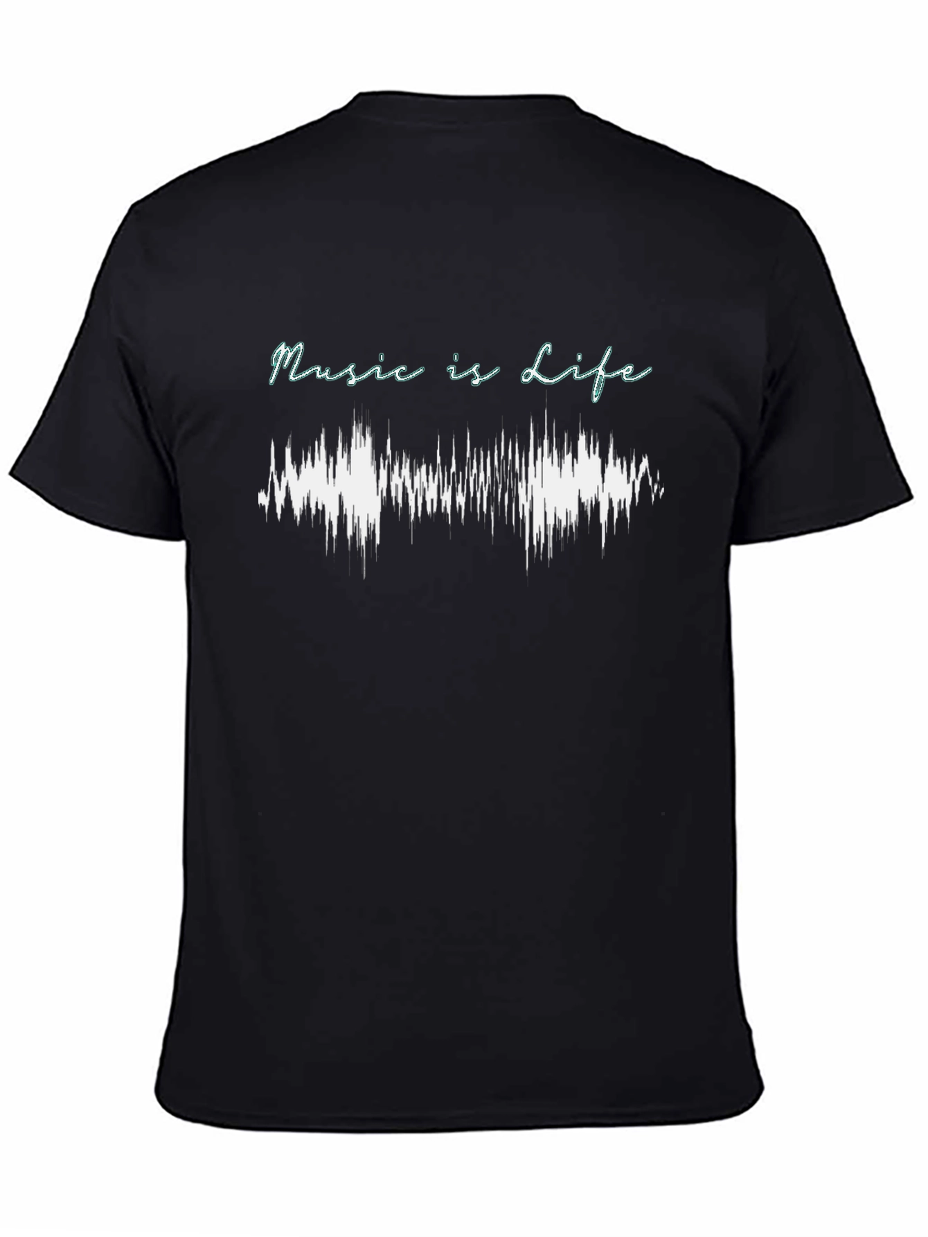 Music is Life Graphic T-Shirt - Black