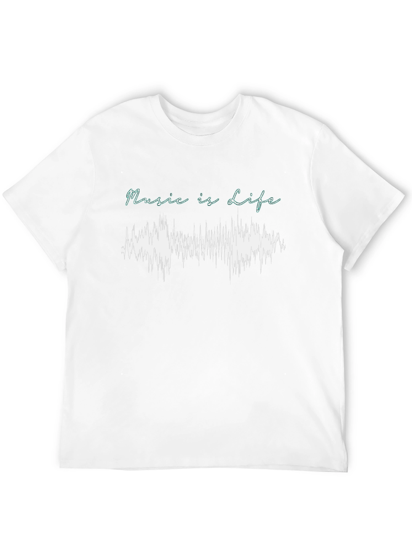 Music is Life Graphic T-Shirt - Black