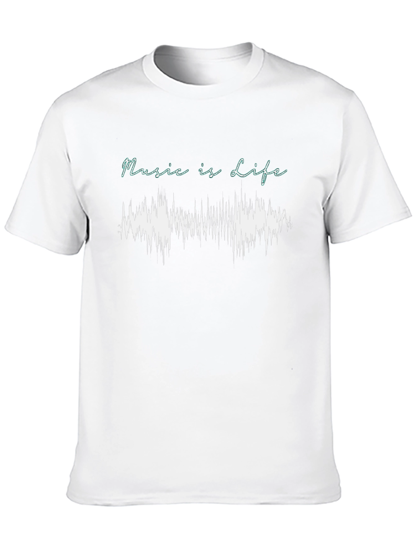 Music is Life Graphic T-Shirt - Black