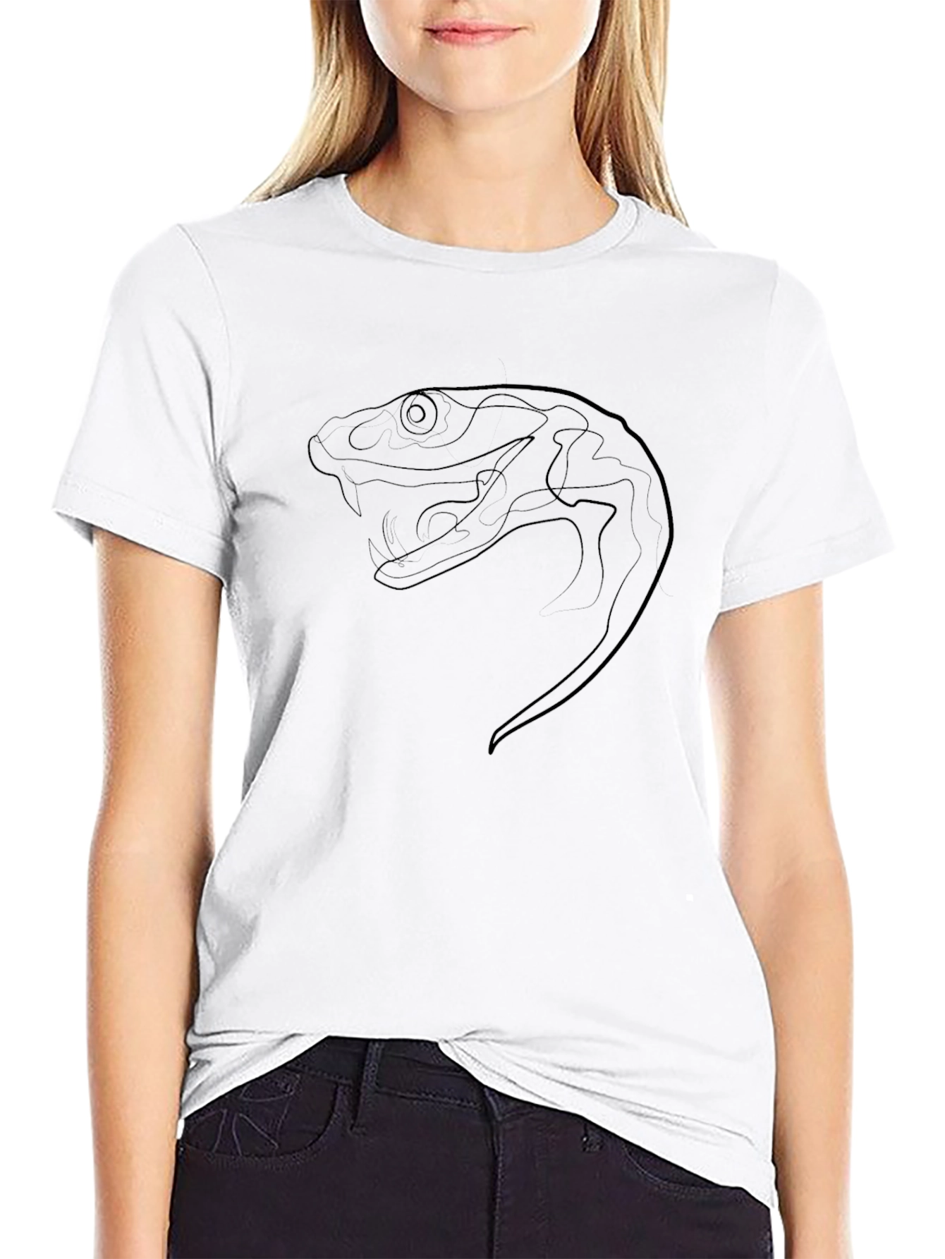 Mens Black Snake Graphic Tee