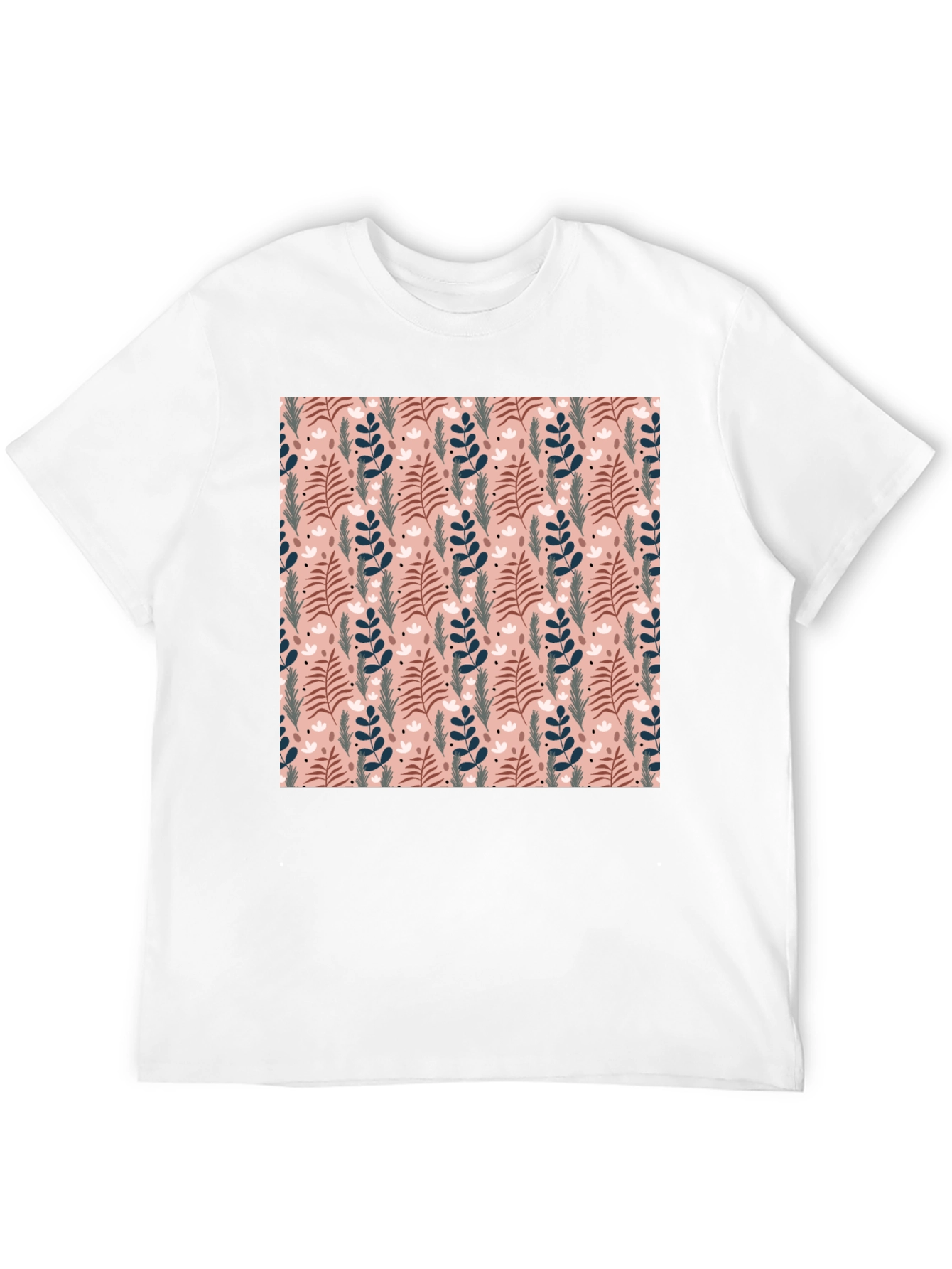 Floral Pattern Crew Neck T-Shirt