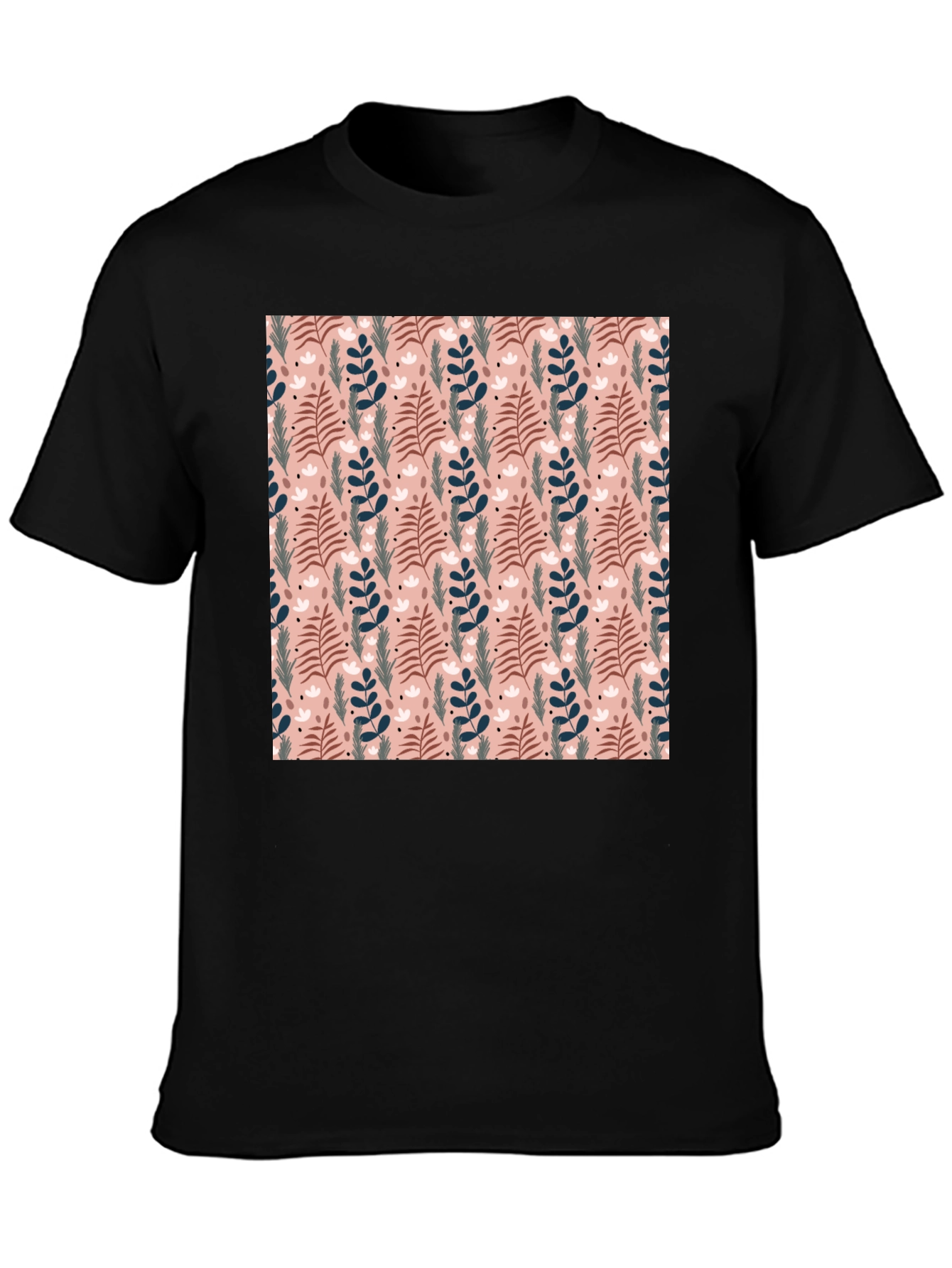Floral Pattern Crew Neck T-Shirt