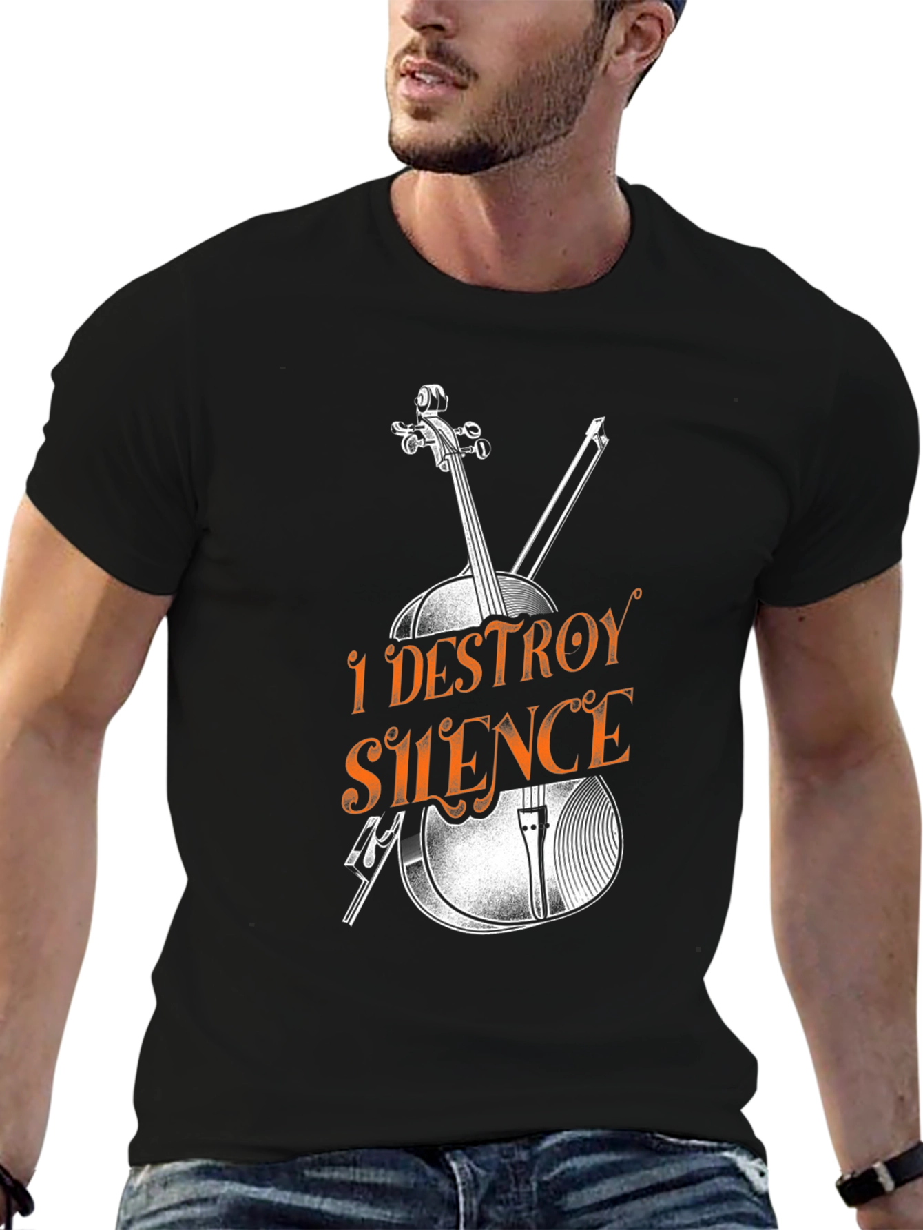 I Destroy Silence Graphic Tee - Musician T-Shirt
