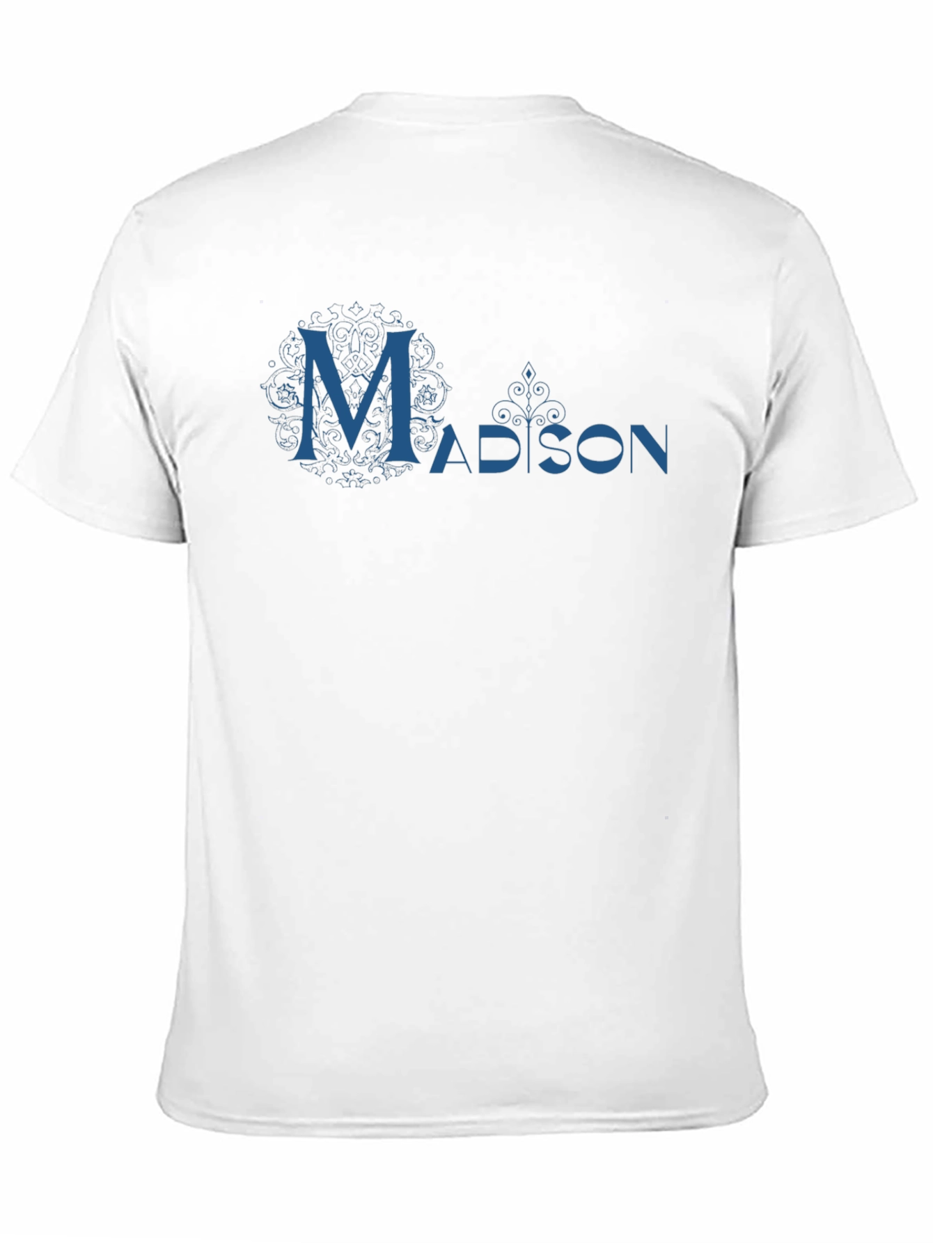 Madison Graphic Tee - Cool Blue Design on Black