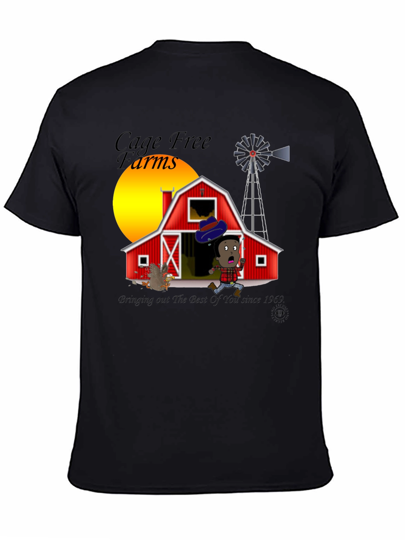 Cage Free Farms Black T-Shirt