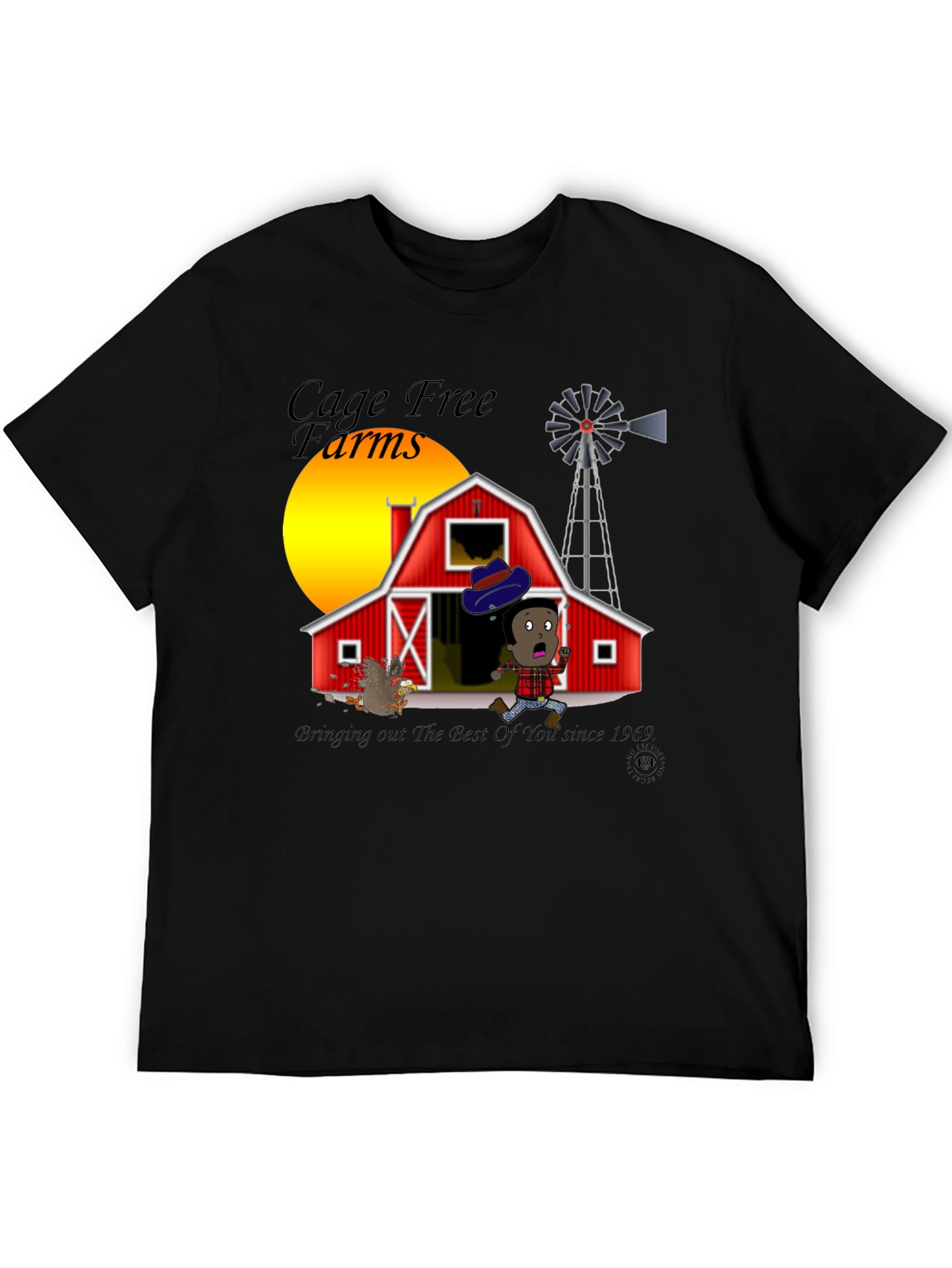 Cage Free Farms Black T-Shirt