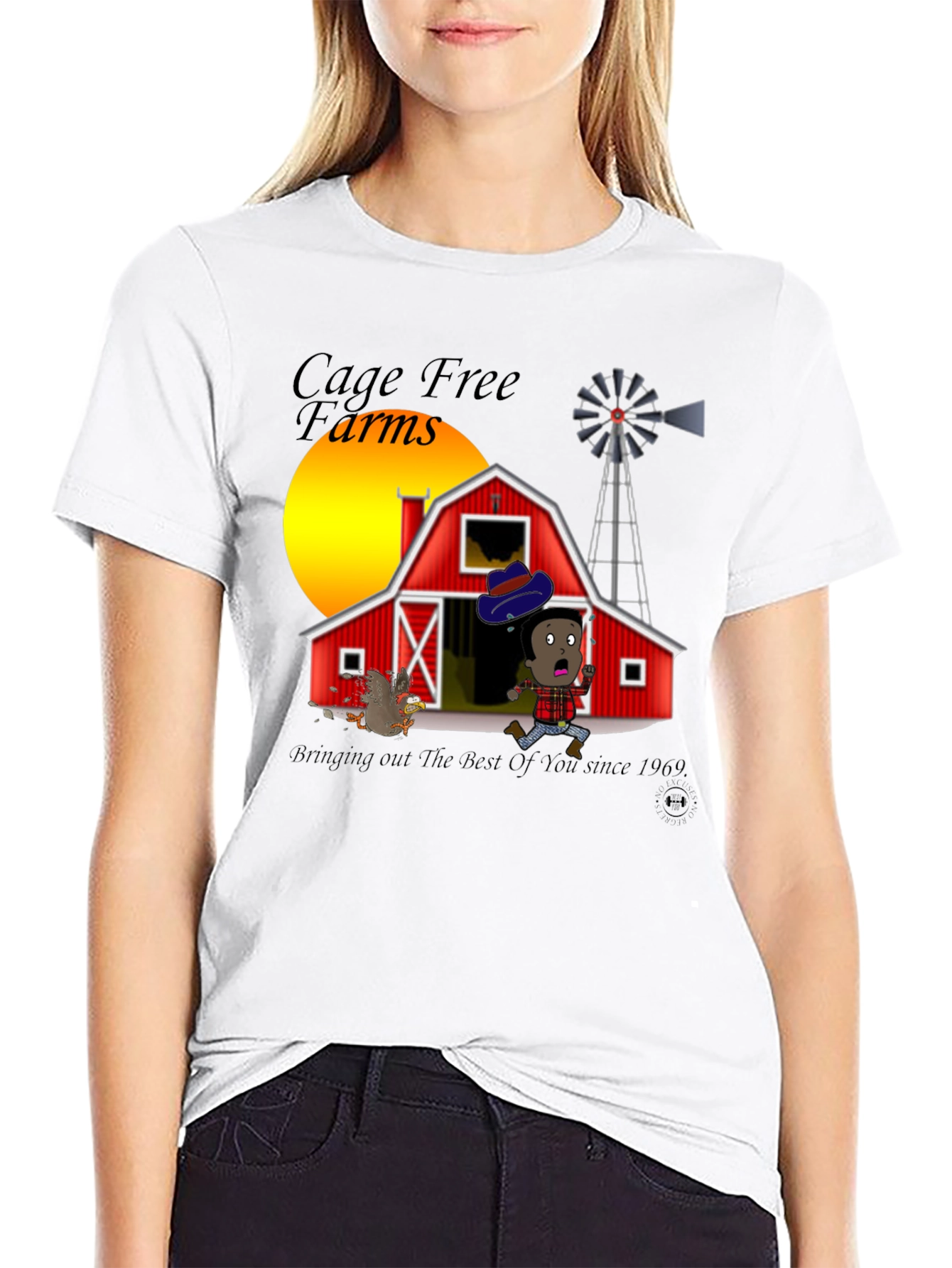 Cage Free Farms Black T-Shirt
