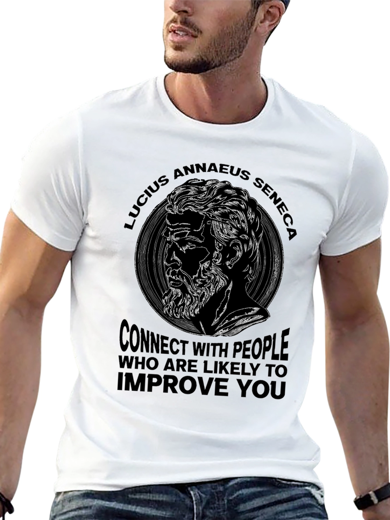Lucius Annaeus Seneca Quote Graphic T-Shirt