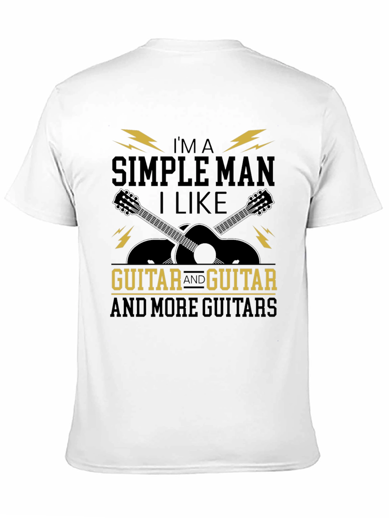Guitar Lover T-Shirt - Simple Man Design