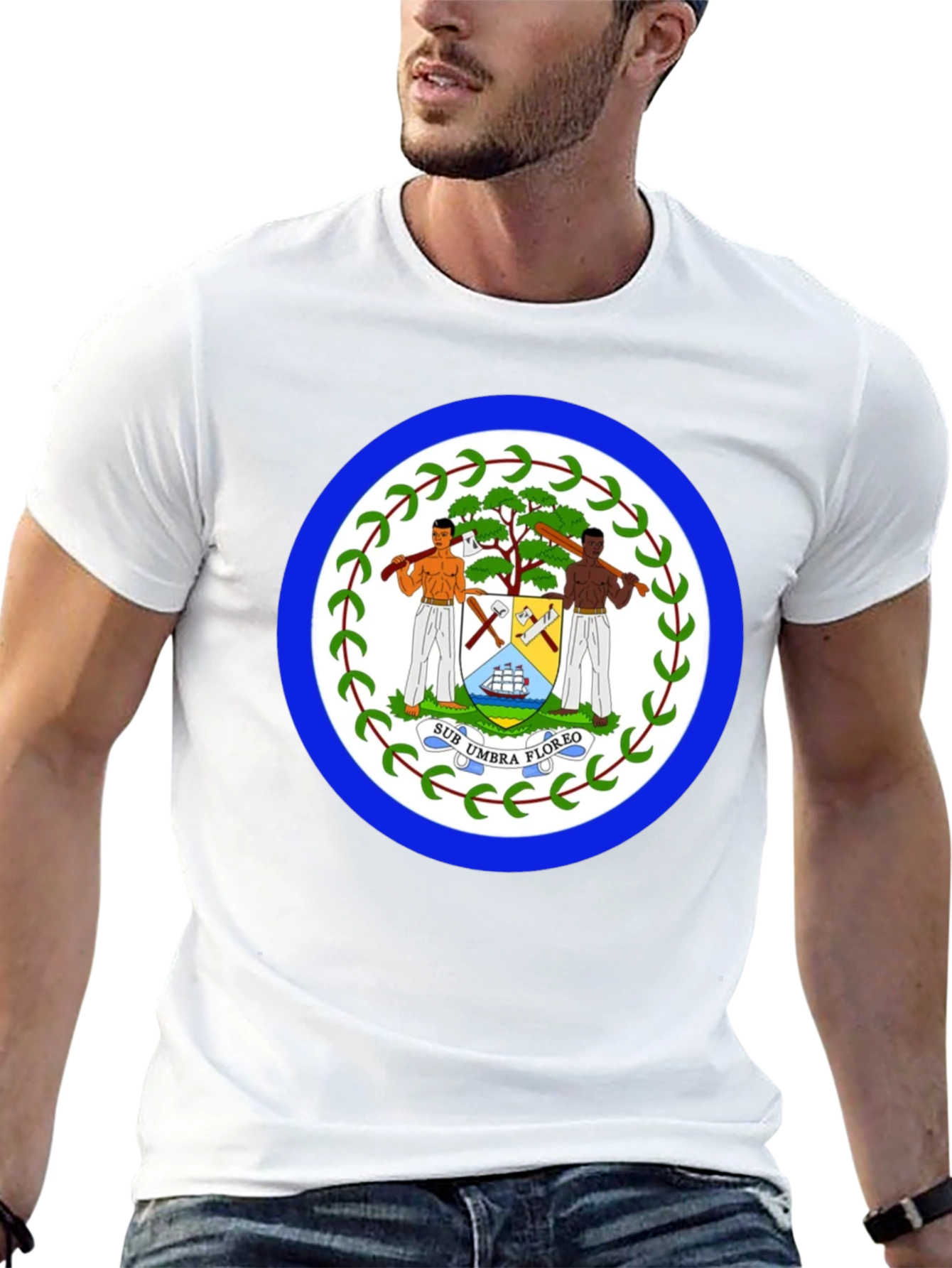 Belize Coat of Arms T-Shirt - Stylish Black Tee