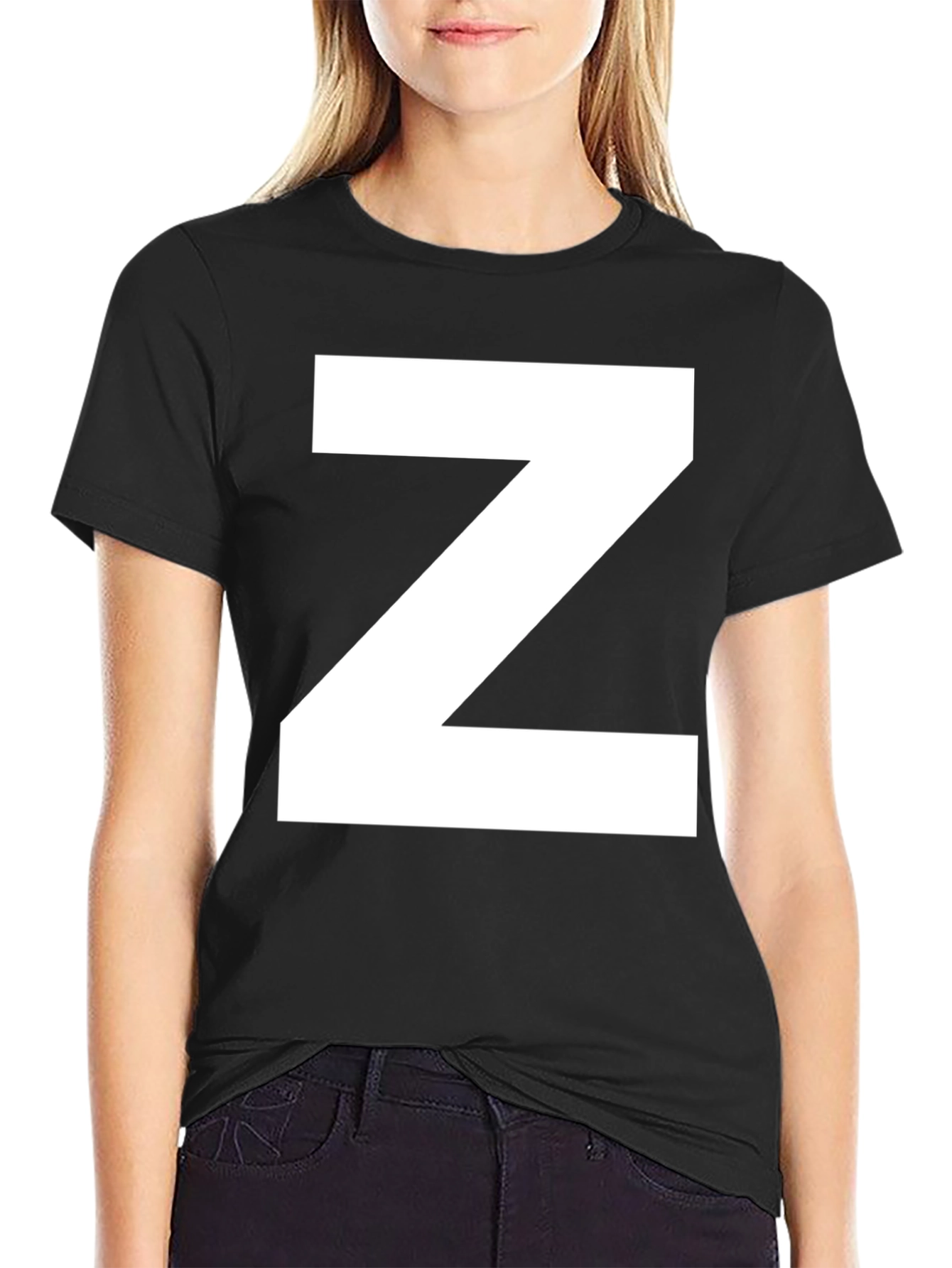Bold Z Graphic Tee - Classic Black Cotton T-Shirt