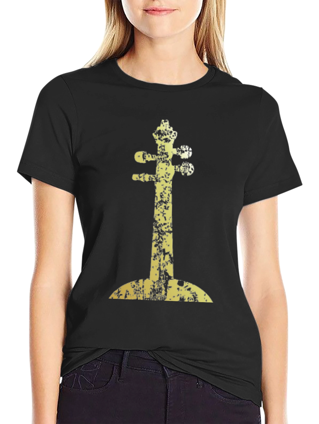 Abstract Instrument Graphic Tee - Black