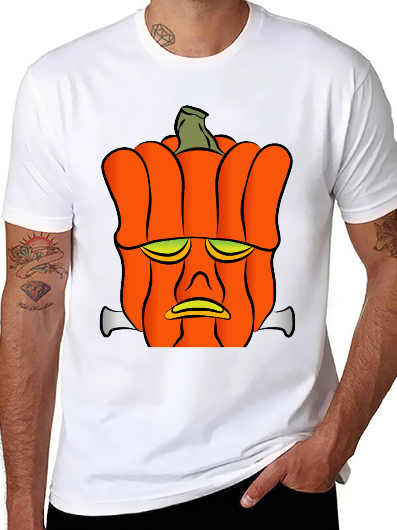 Frankenstein Pumpkin Head Graphic Tee
