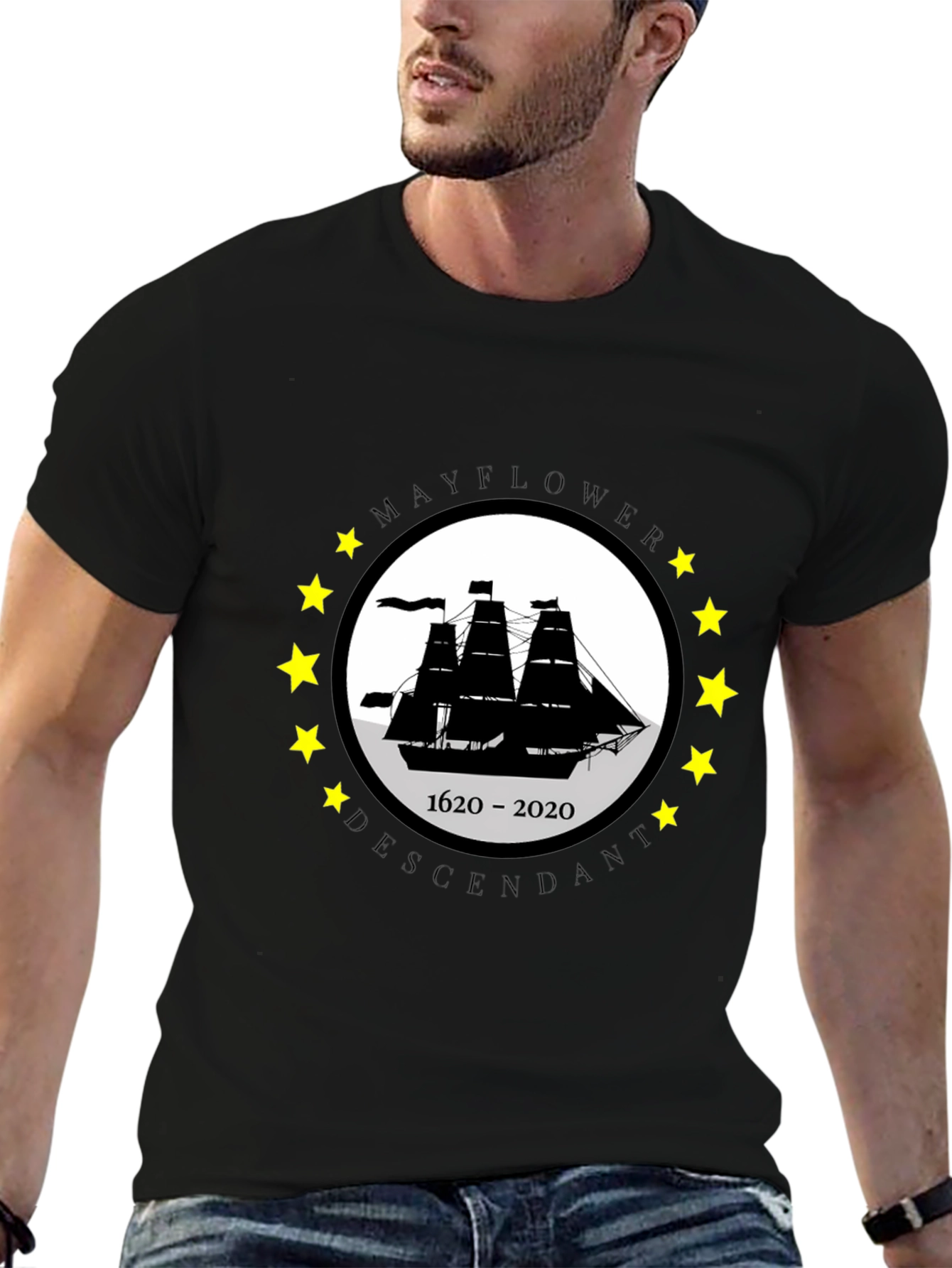 Mayflower Descendant Graphic T-Shirt
