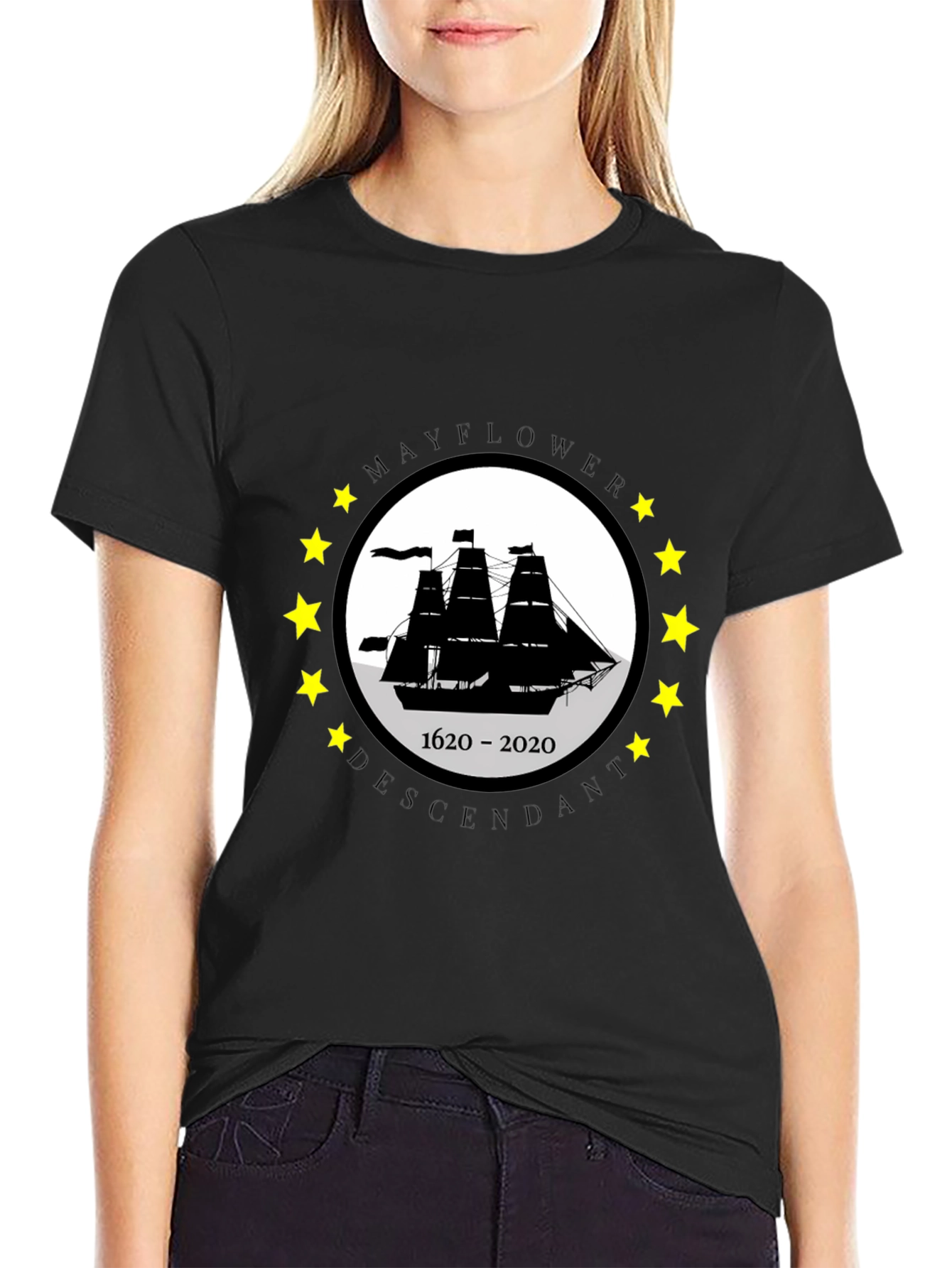 Mayflower Descendant Graphic T-Shirt