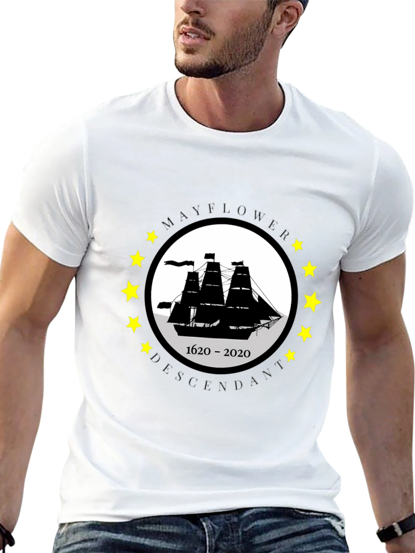 Mayflower Descendant Graphic T-Shirt
