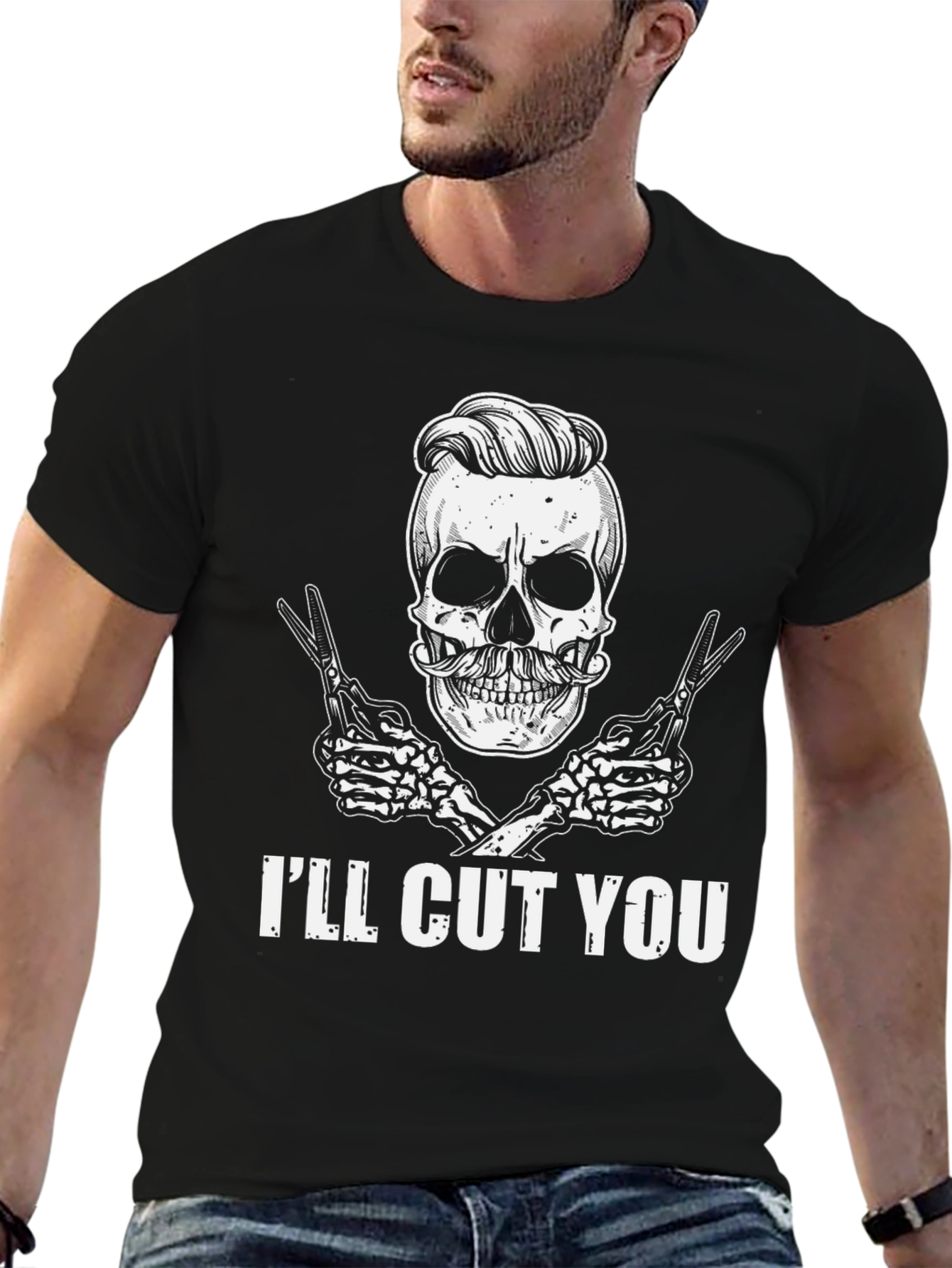 Ill Cut You T-Shirt: Skull Barber