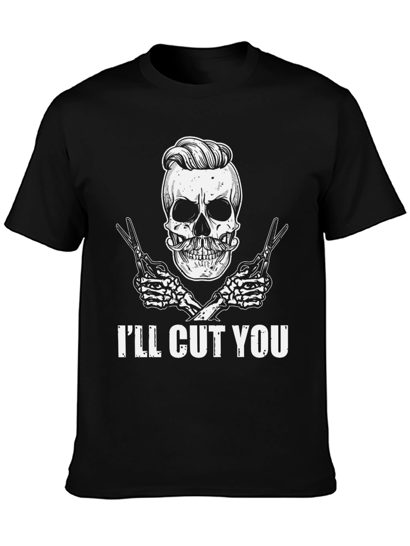 Ill Cut You T-Shirt: Skull Barber
