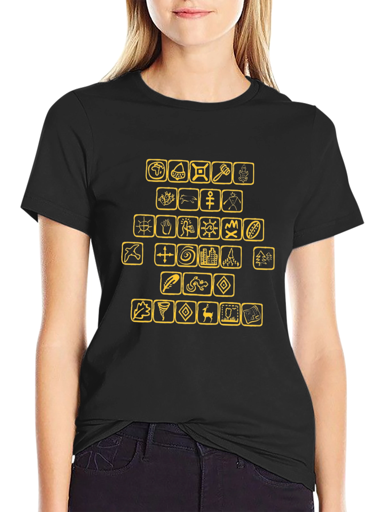 Graphic T-Shirt with Civilization Icons