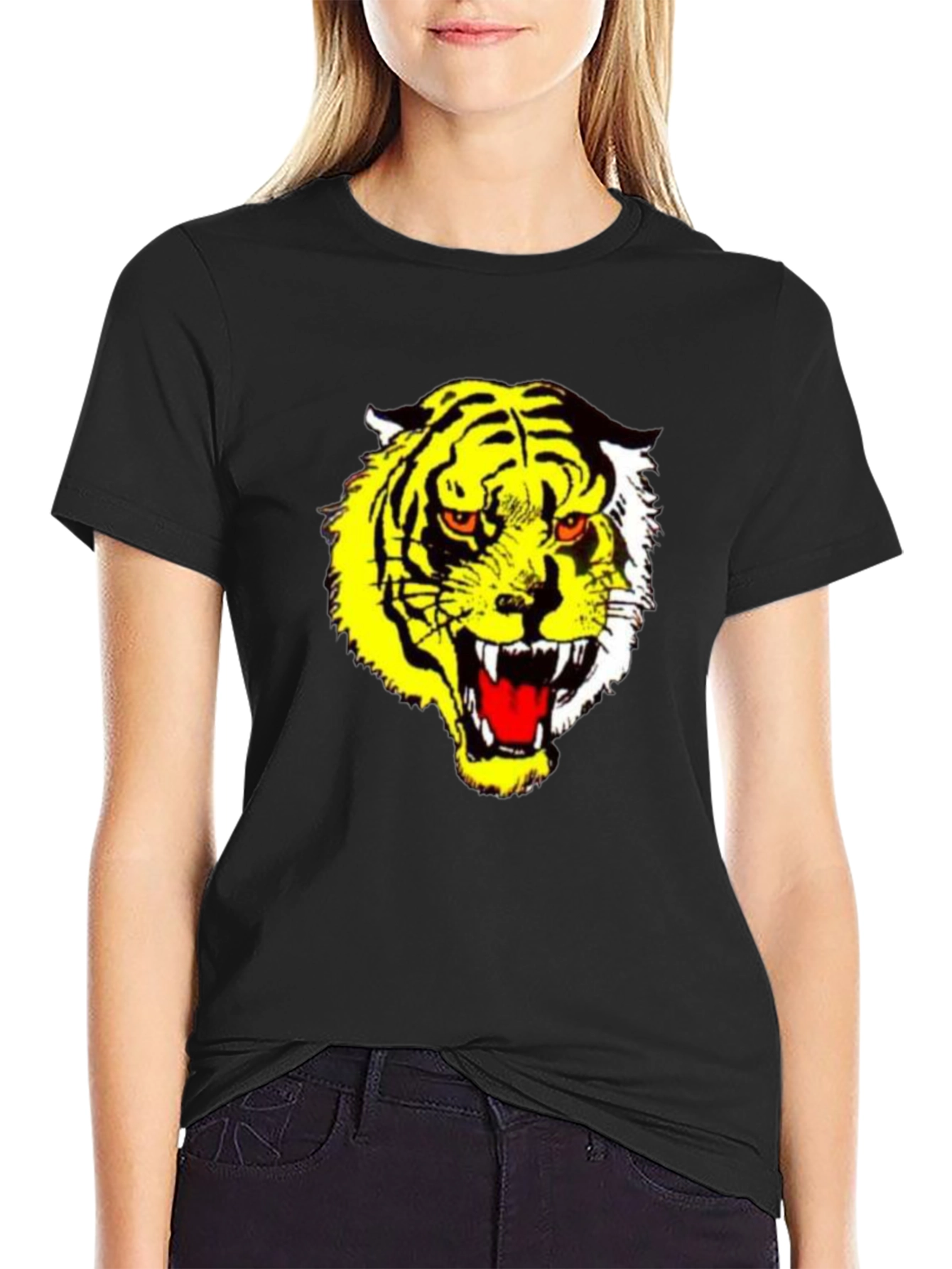 Tiger Graphic Tee - Bold Black T-Shirt