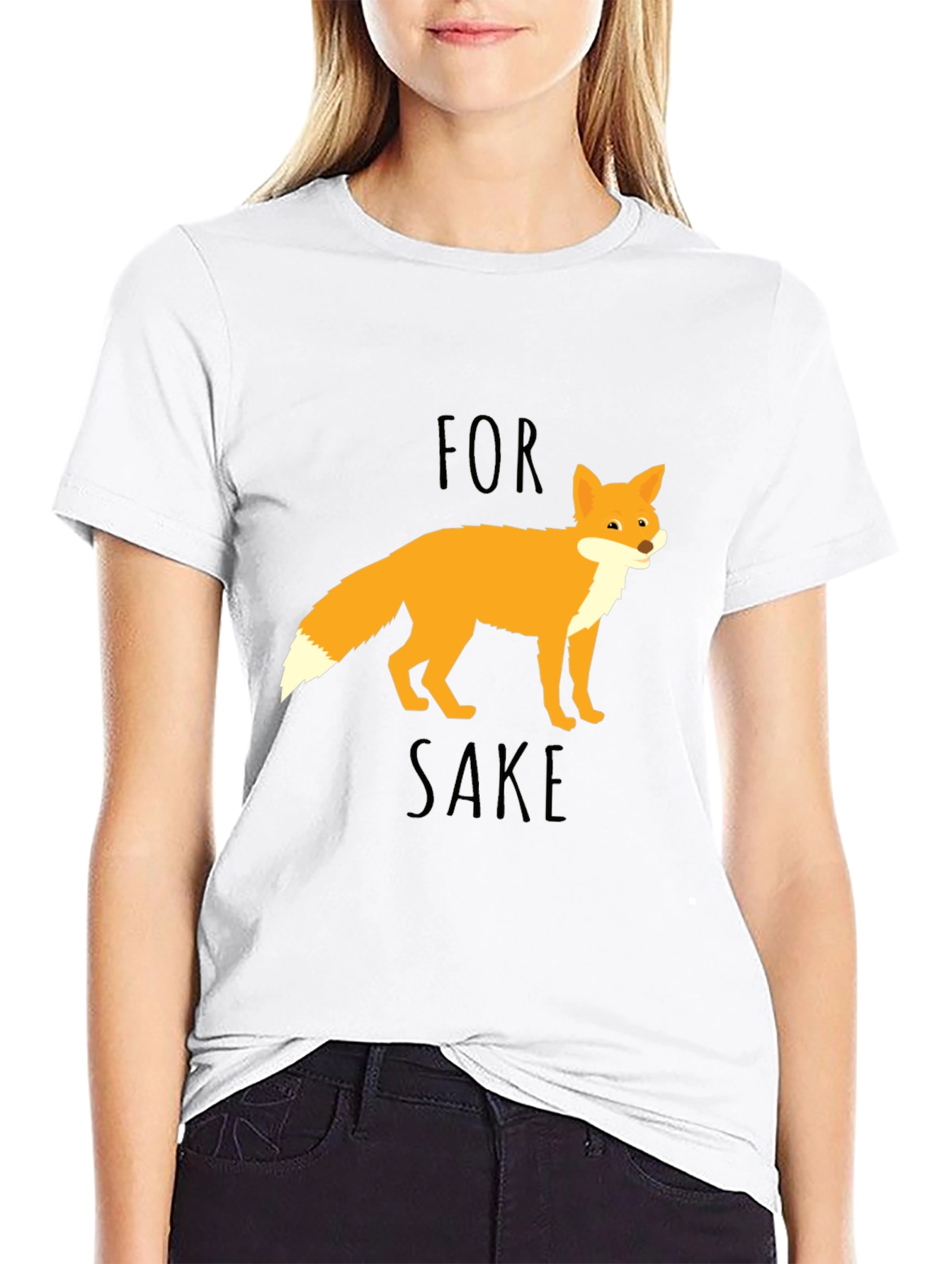 For Fox Sake Graphic T-Shirt - Black