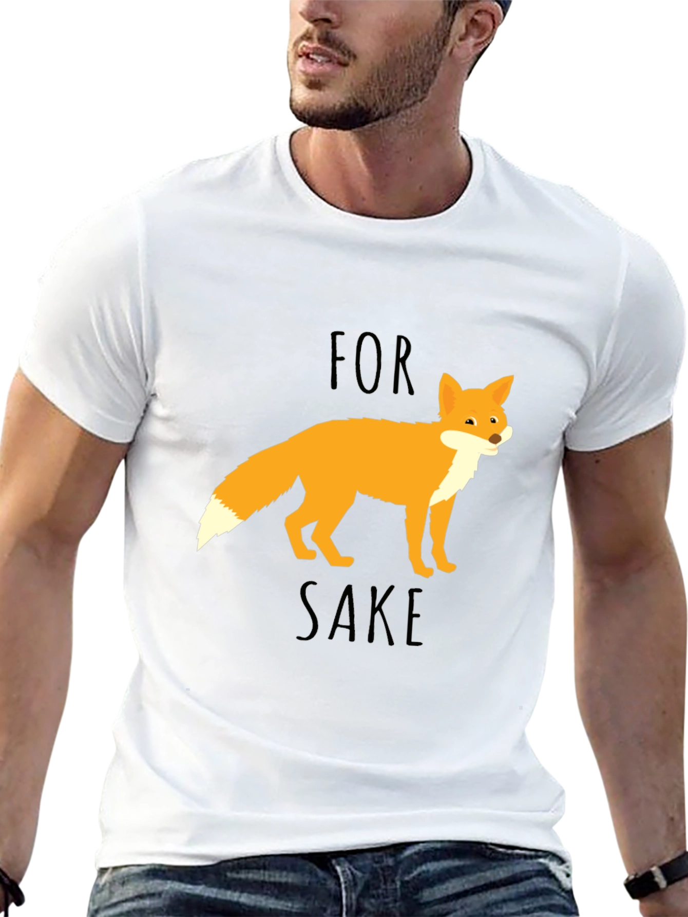 For Fox Sake Graphic T-Shirt - Black