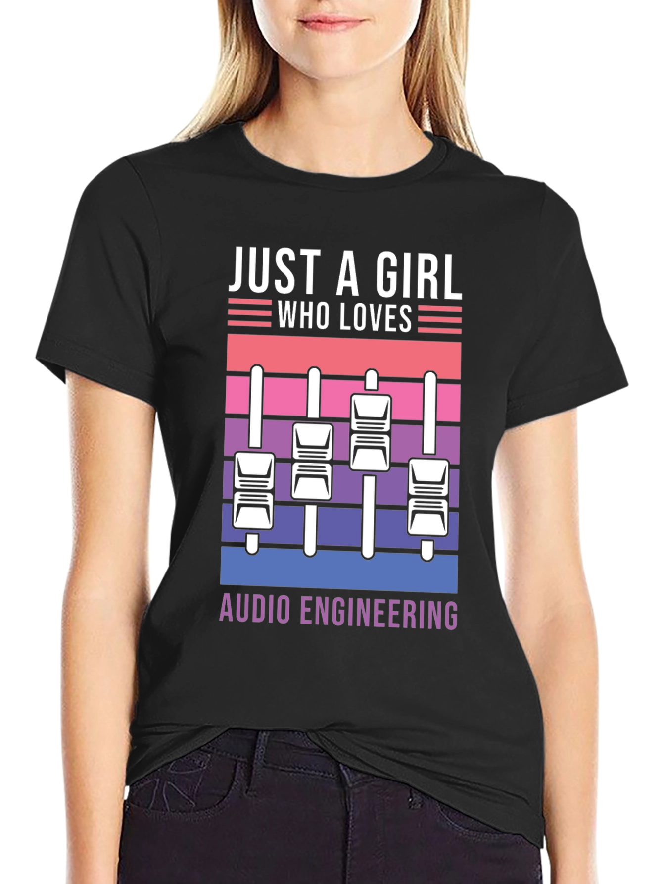 Just A Girl Who Loves Audio Engineering T-Shirt