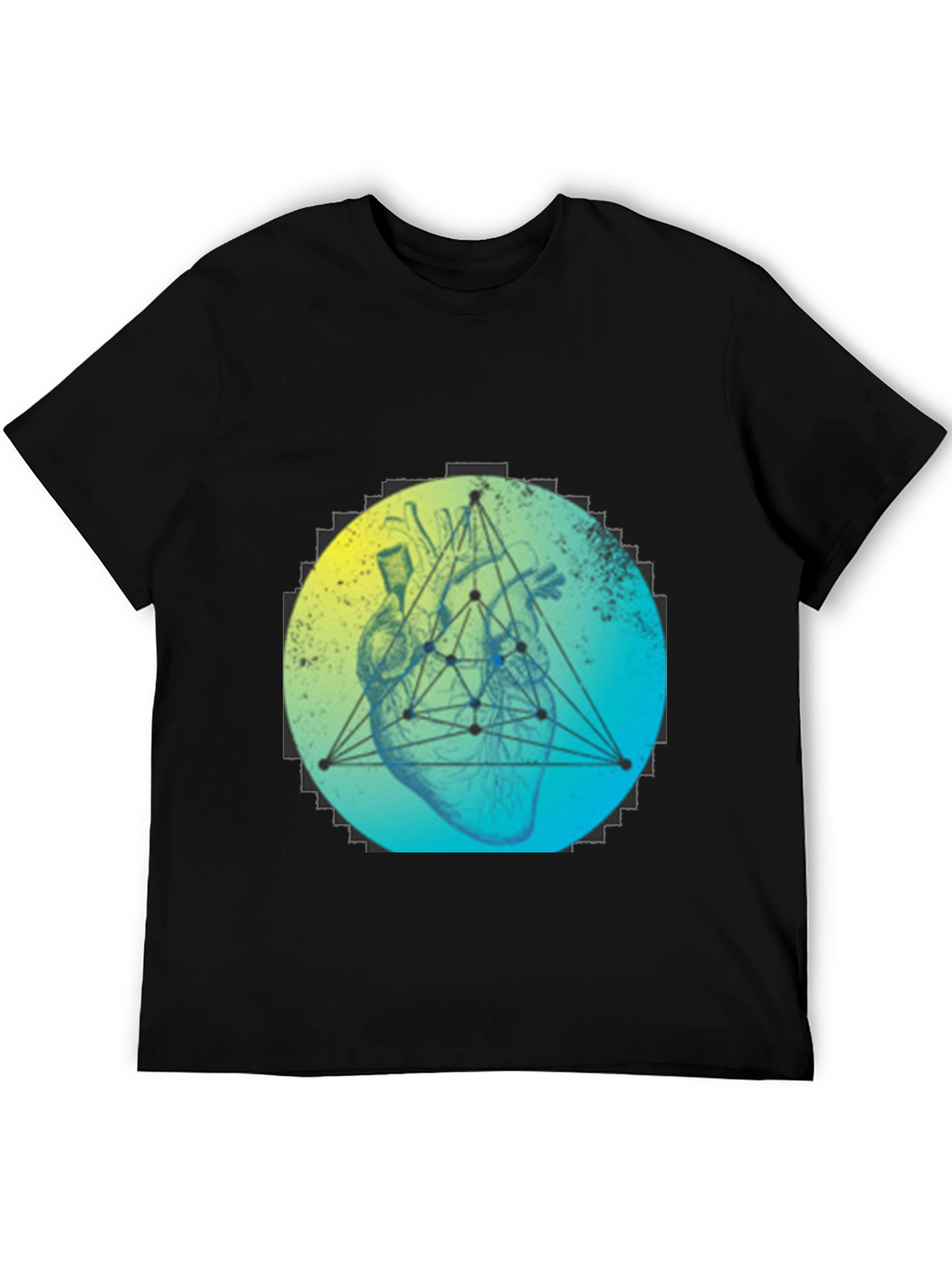 Geometric Heart T-Shirt - Modern Graphic Tee
