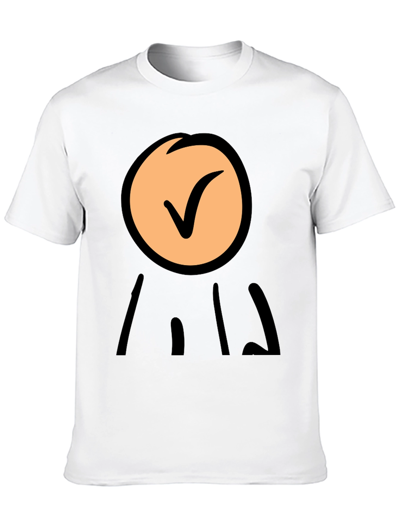 Check Mark Symbol Graphic Black Tee