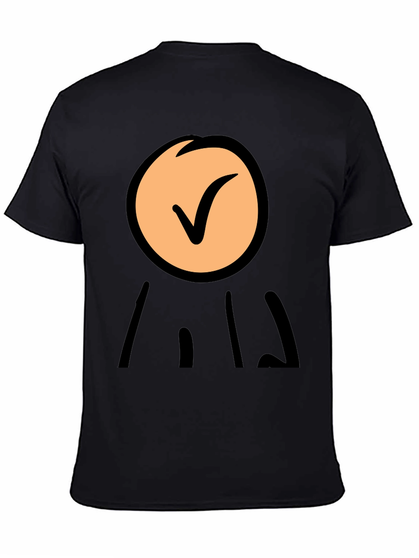 Check Mark Symbol Graphic Black Tee