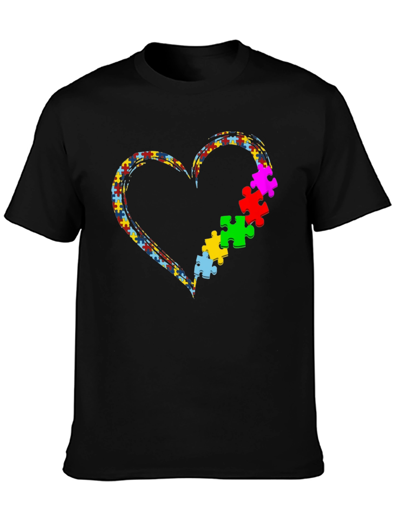 Autism Awareness Heart Puzzle Piece T-Shirt