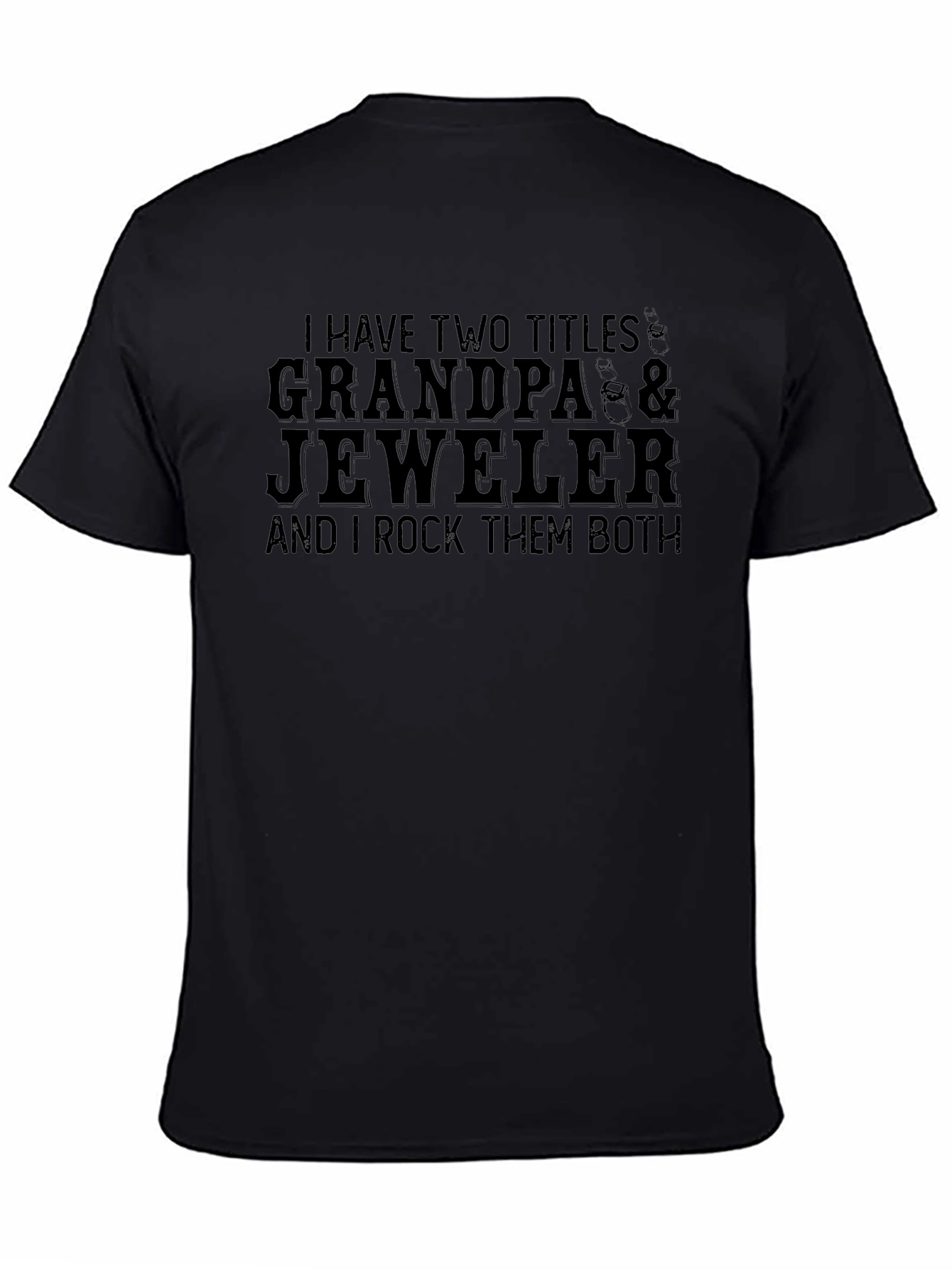 Grandpa & Jeweler Black Graphic T-Shirt