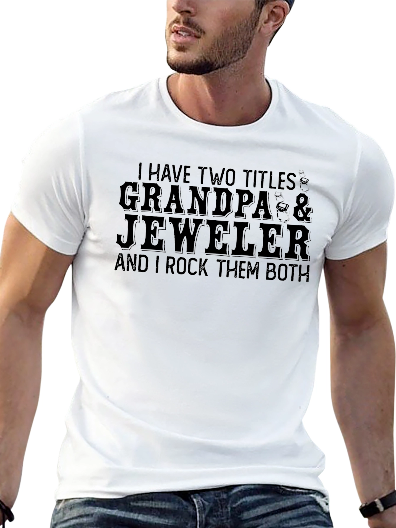 Grandpa & Jeweler Black Graphic T-Shirt