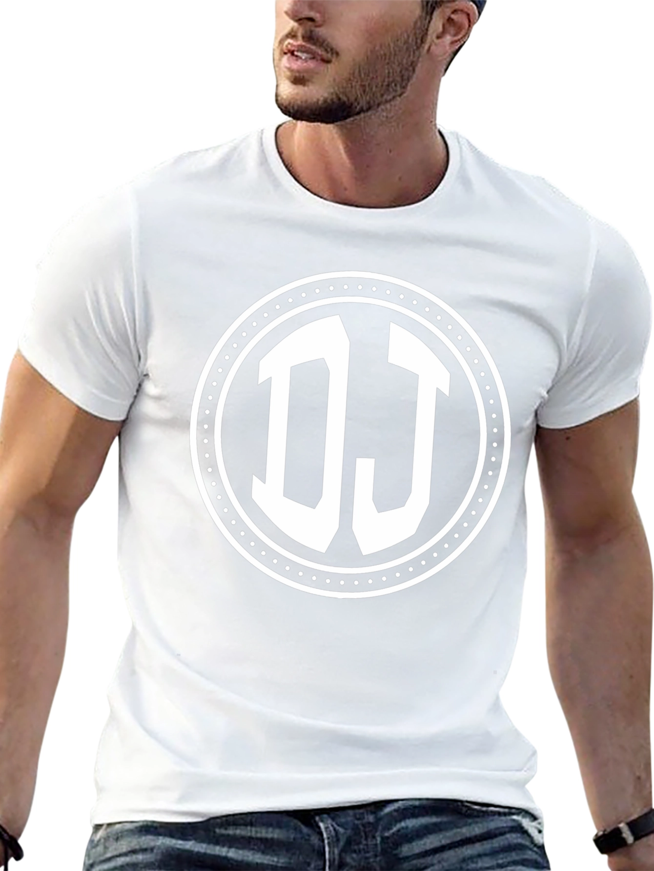 DJ Graphic T-Shirt - Round Logo Design