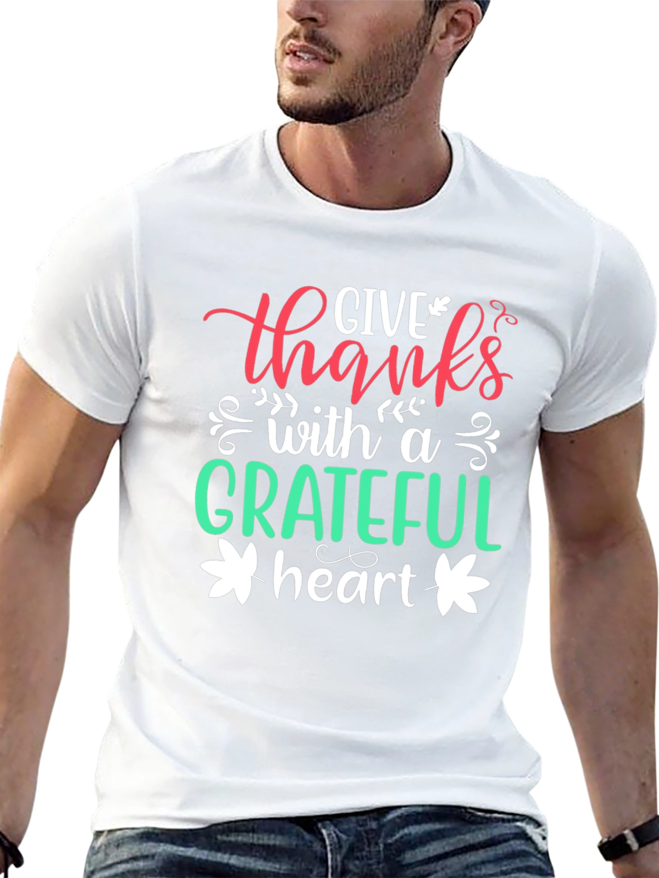 Grateful Heart Graphic Tee - Thanksgiving Shirt