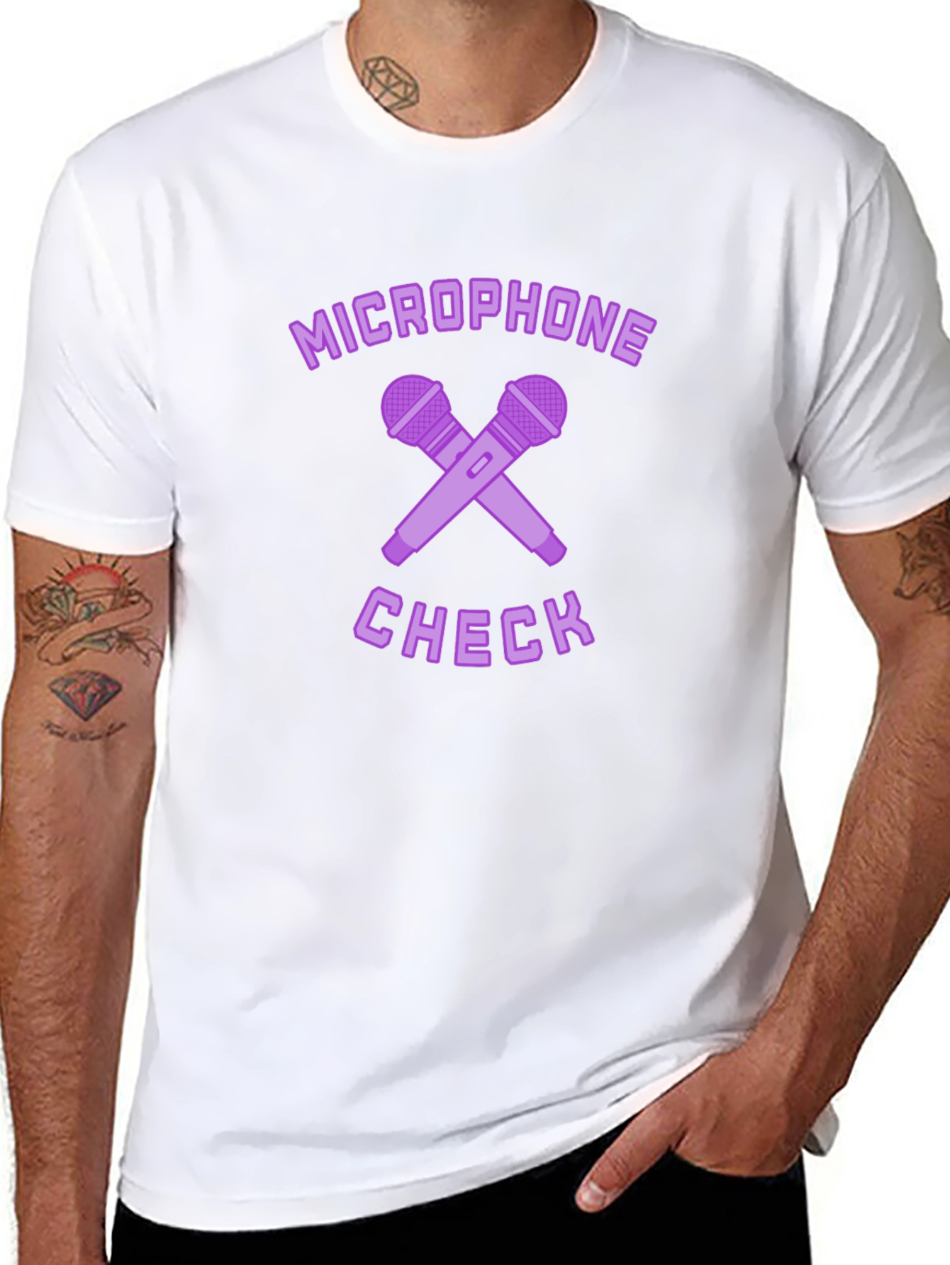 Microphone Check Graphic T-Shirt