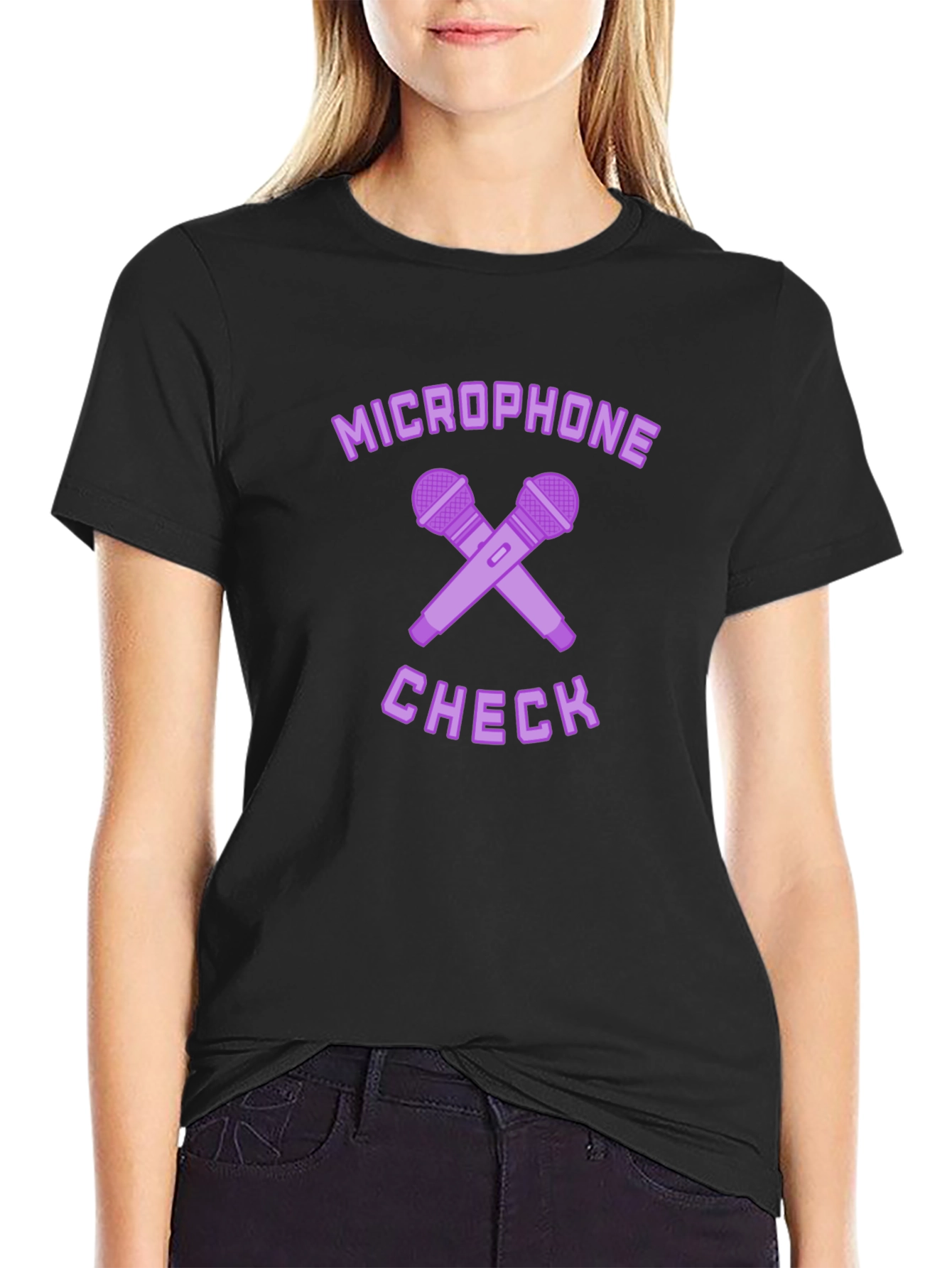 Microphone Check Graphic T-Shirt