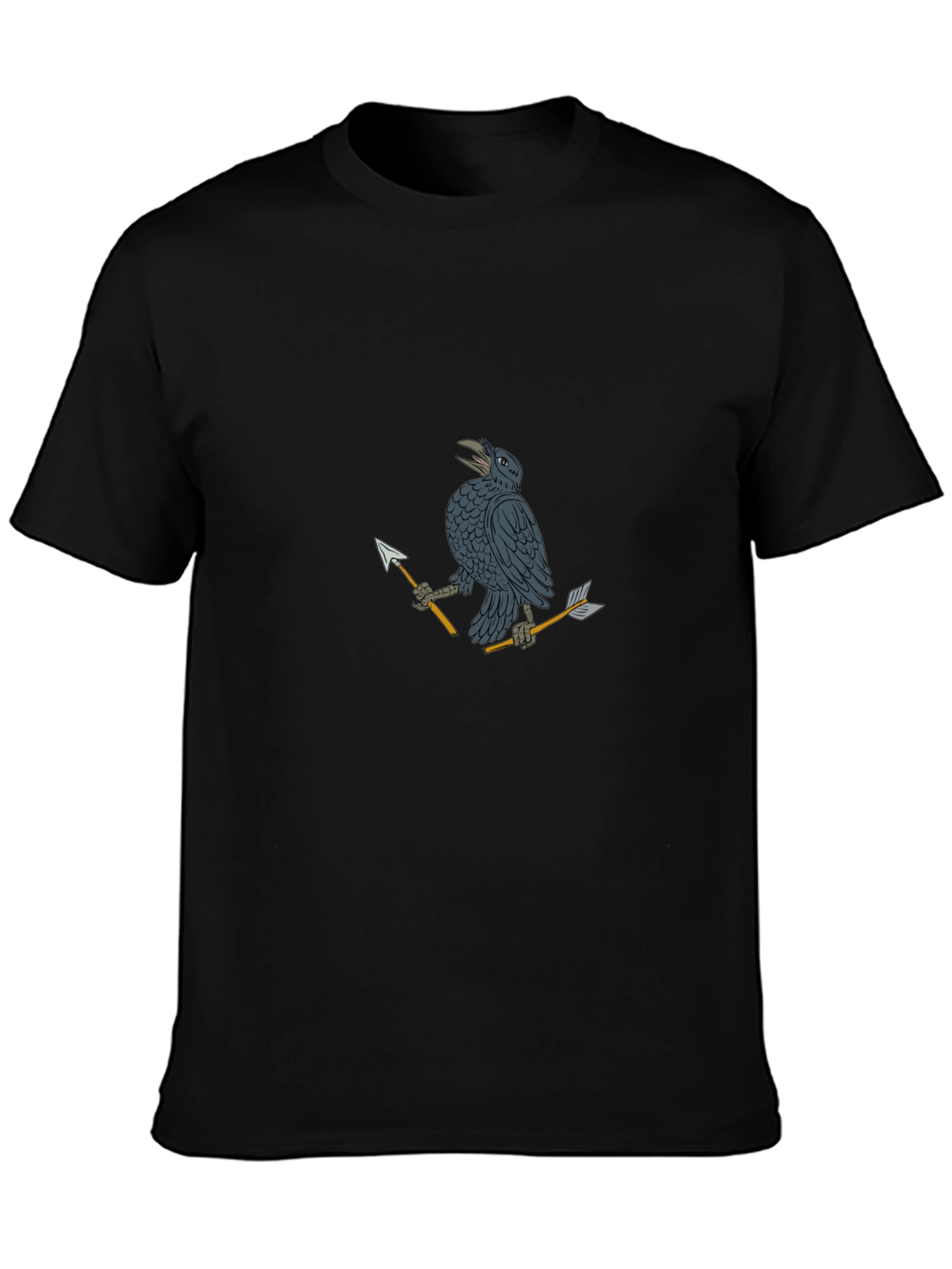 Raven & Arrow Graphic Tee - Black Cotton