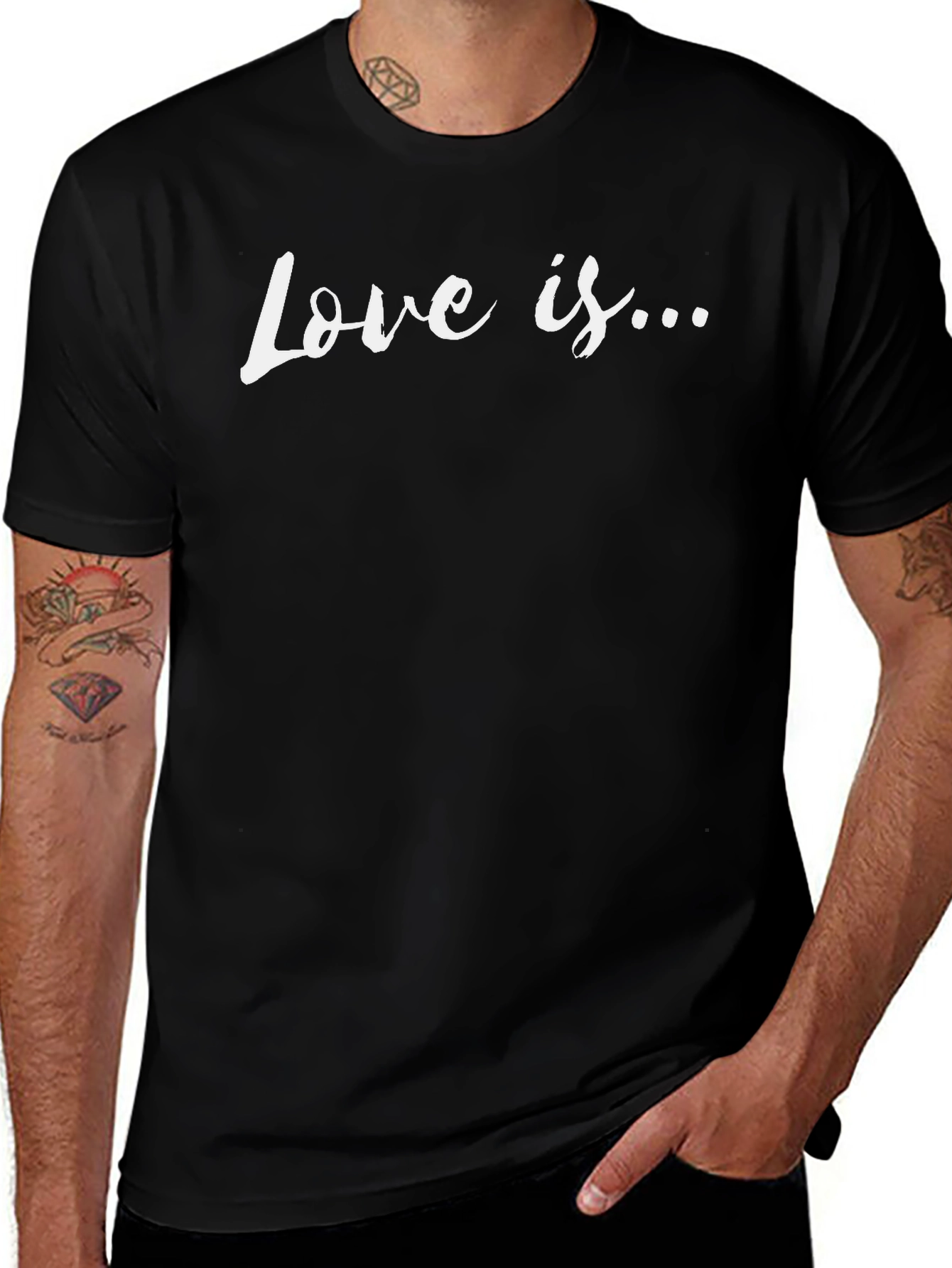 Love Is... Graphic Tee - Stylish Crew Neck T-Shirt